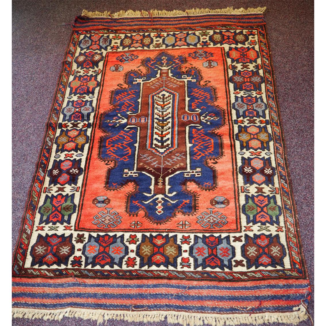 Gorgeous Vintage Tajikistan Tribal Wool Rug (1 of 6) Gorgeous Vintage Tajikistan Tribal Wool Rug (1 of 6)