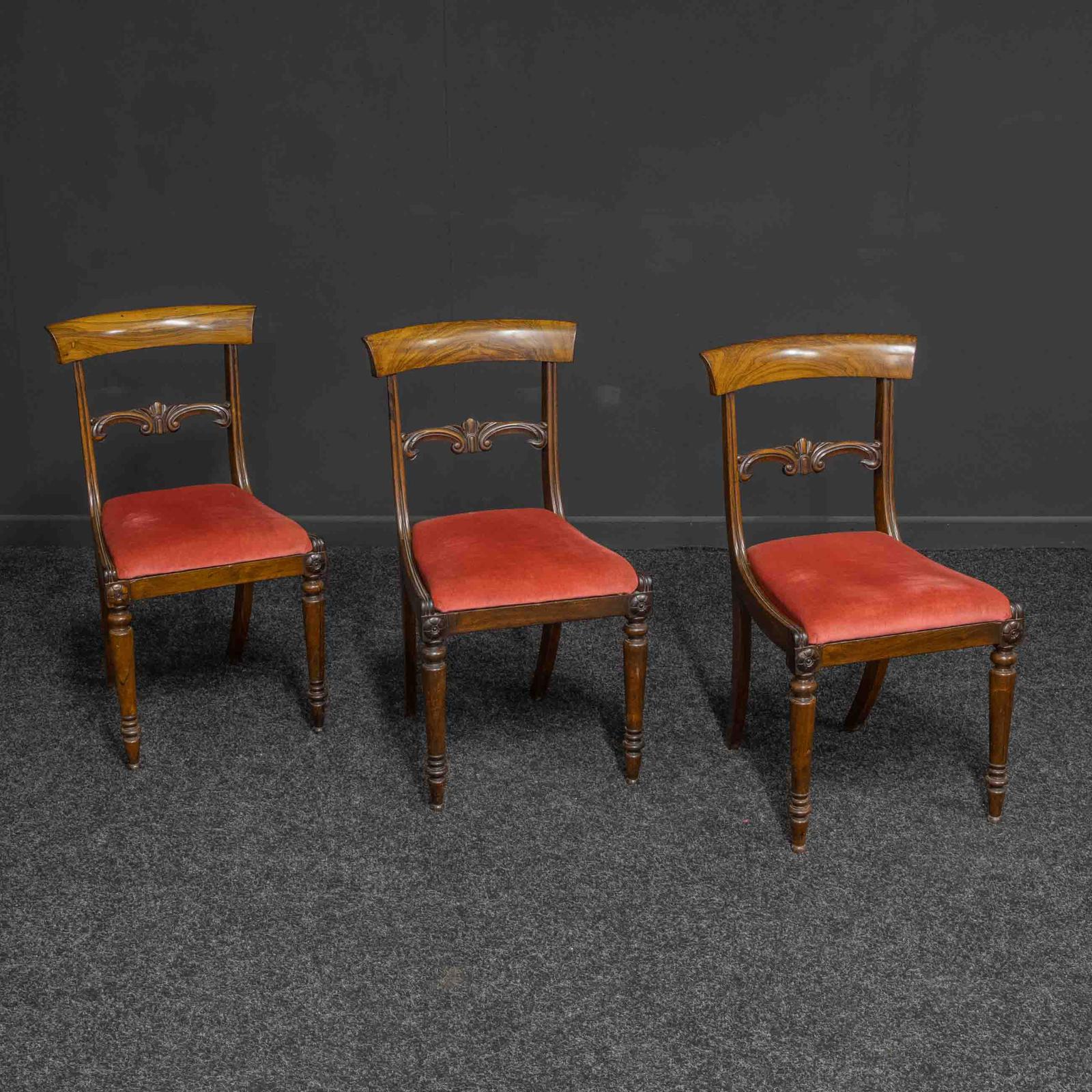 Set of Three William IV Rosewood Chairs (1 of 6)