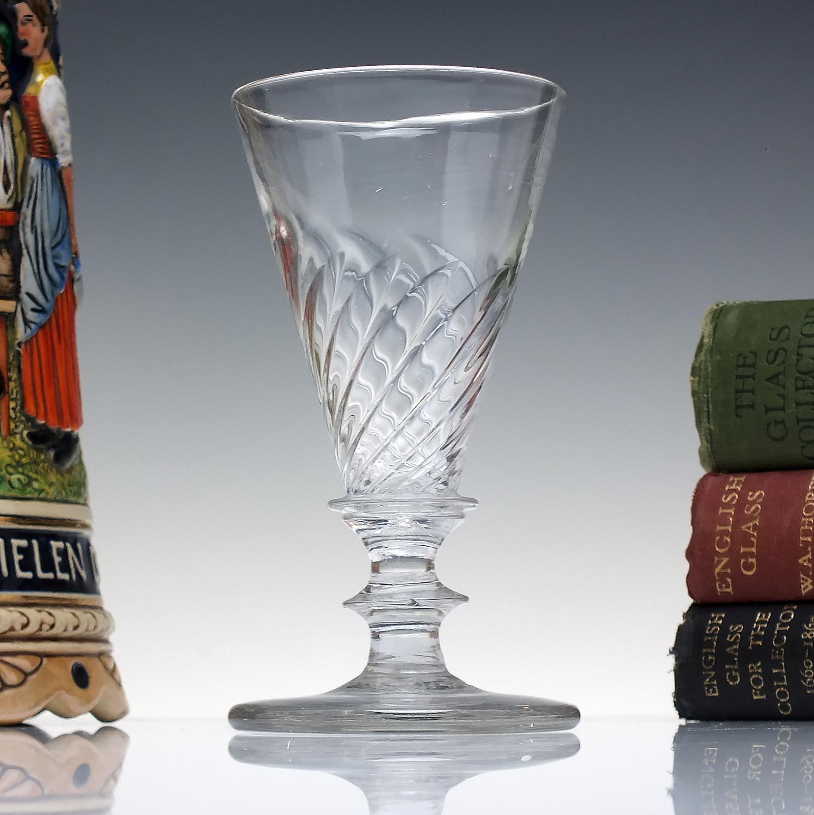Georgian Half Wrythen Ale Glass c.1800 (1 of 6) Georgian Half Wrythen Ale Glass c.1800 (1 of 6)