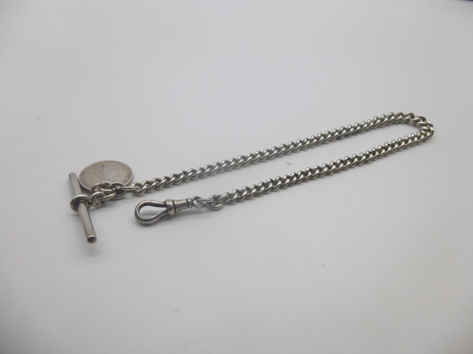 Edwardian Silver Watch Chain (1 of 4)