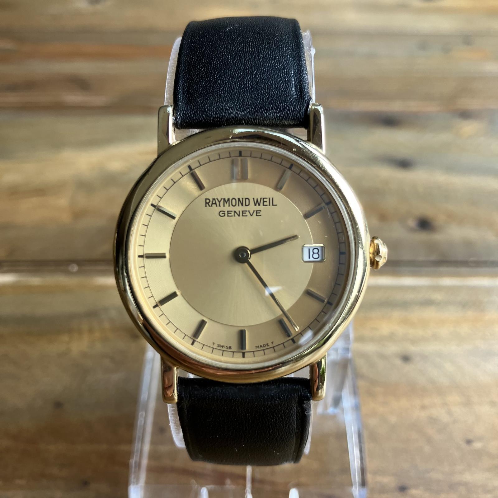 Raymond Weil Mens 9187 | 18ct Gold Plated Excellent Condition (1 of 9)