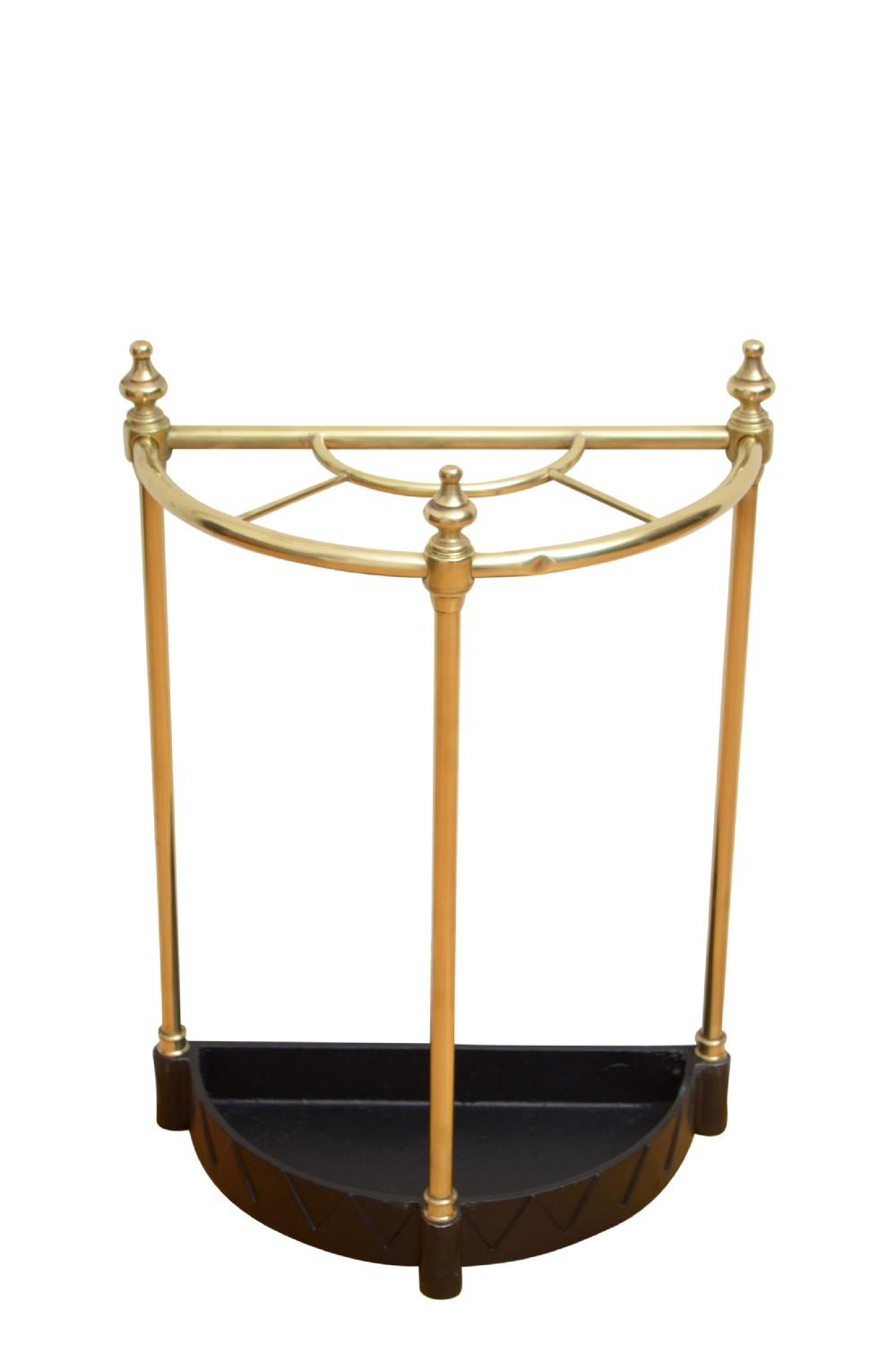 English Brass Umbrella Stand Stick Stand Half Moon Design (1 of 10) English Brass Umbrella Stand Stick Stand Half Moon Design (1 of 10)