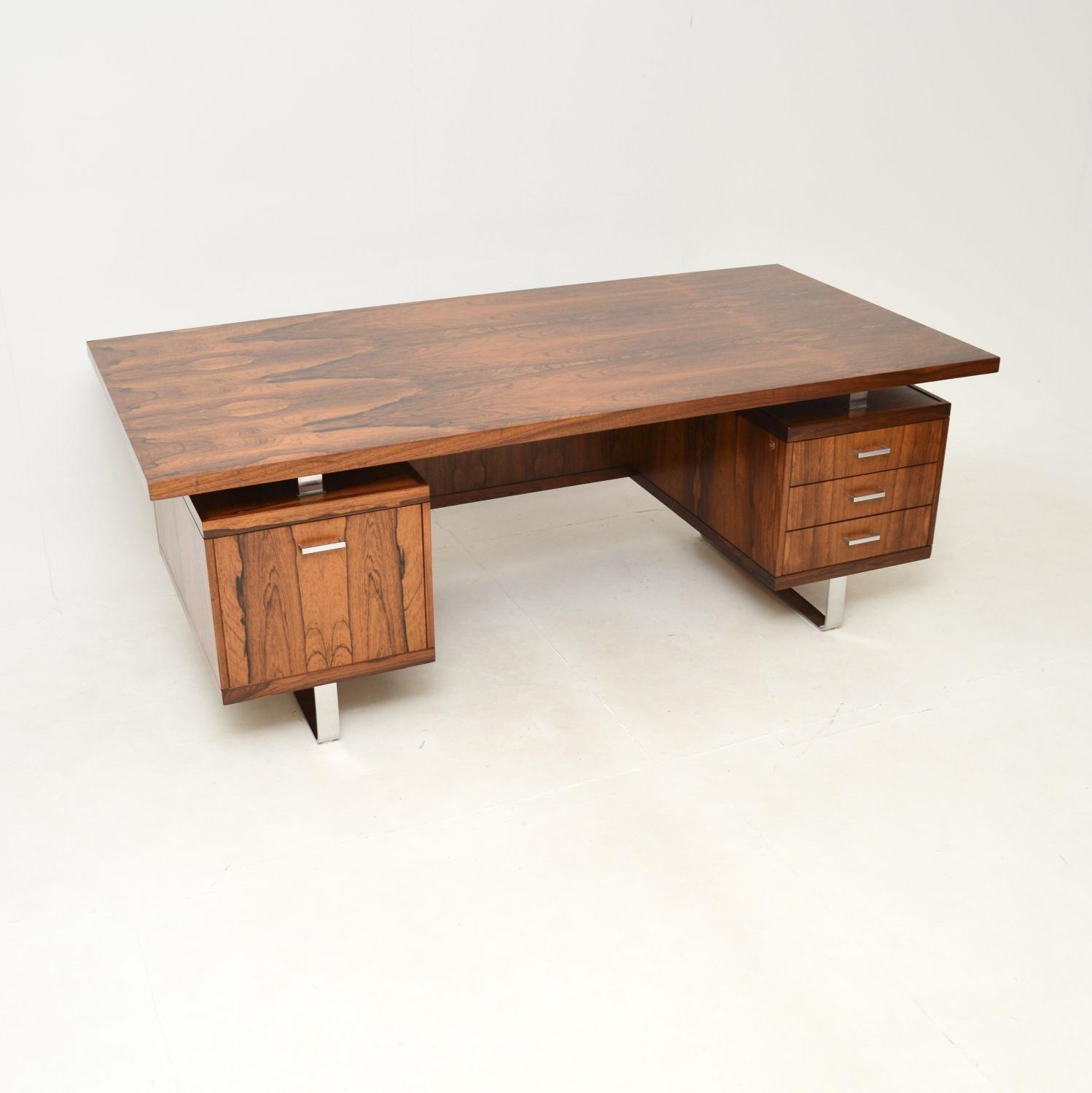 Danish Vintage Rosewood & Chrome Executive Desk by Jorgen Pedersen (1 of 12) Danish Vintage Rosewood & Chrome Executive Desk by Jorgen Pedersen (1 of 12)