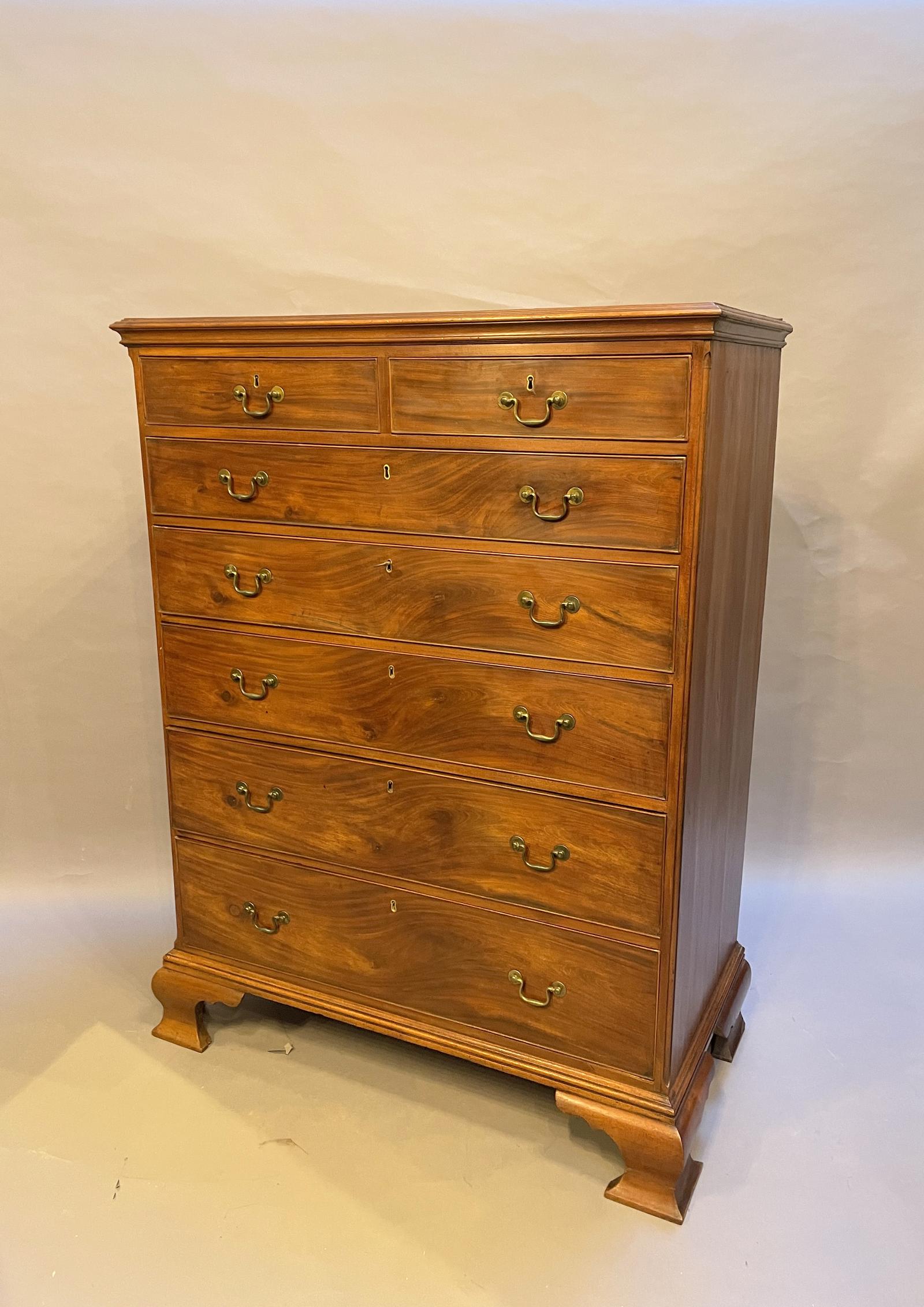 George III Mahogany Tall Chest of Drawers (1 of 13)