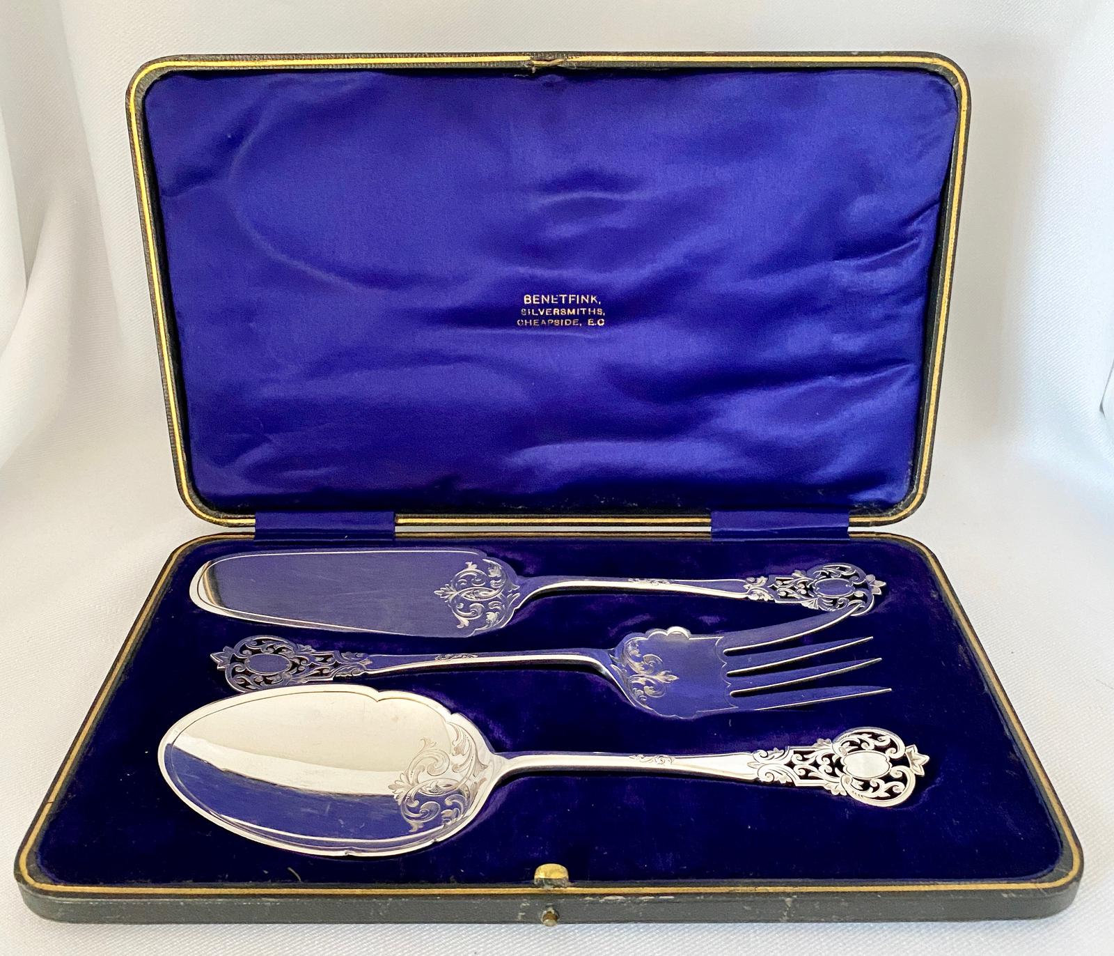 Superb Solid Silver Cake Servers. Sheff 1903 (1 of 9) Superb Solid Silver Cake Servers. Sheff 1903 (1 of 9)
