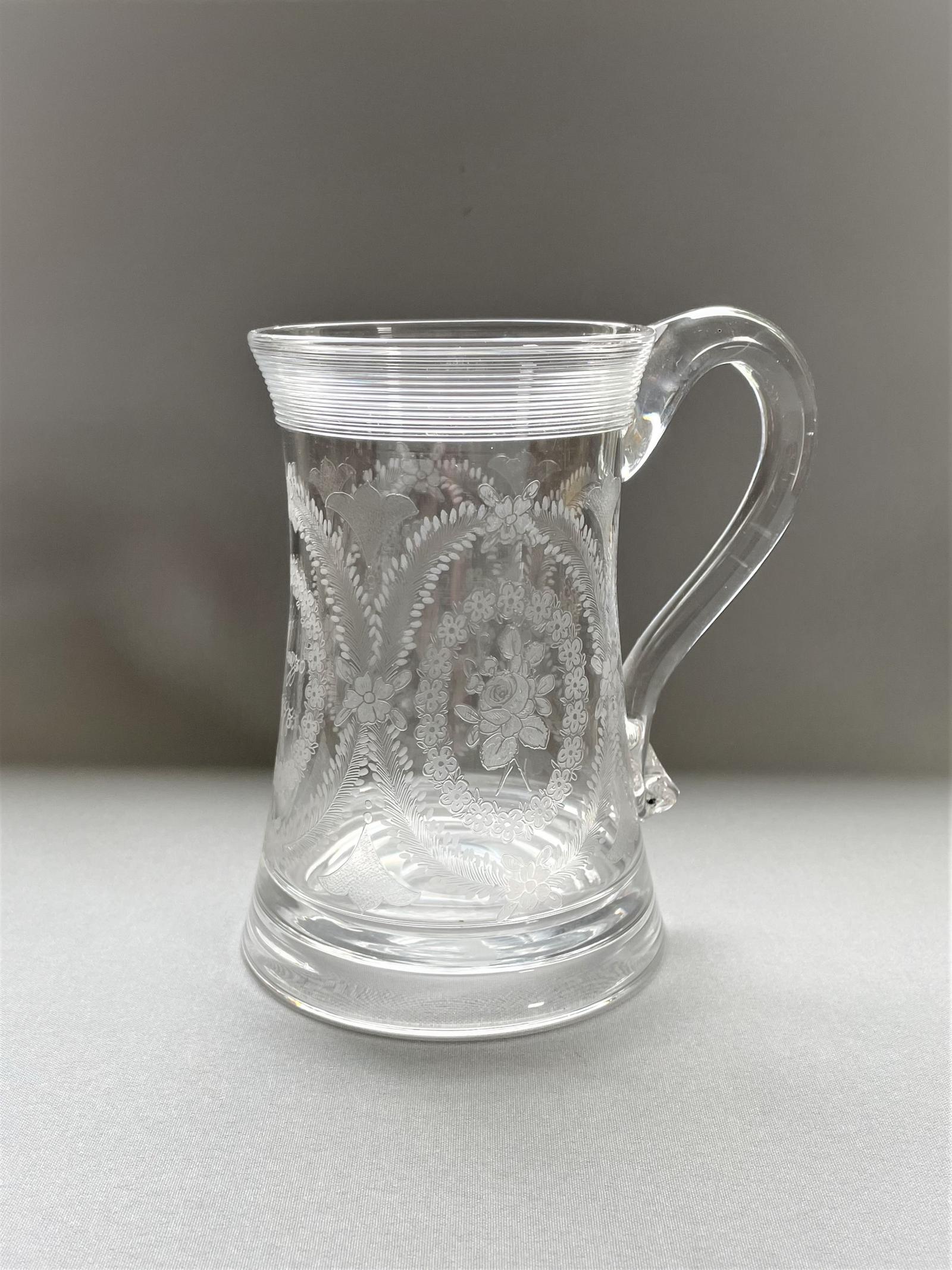 Superb Victorian Etched Beer Mug (1 of 5) Superb Victorian Etched Beer Mug (1 of 5)