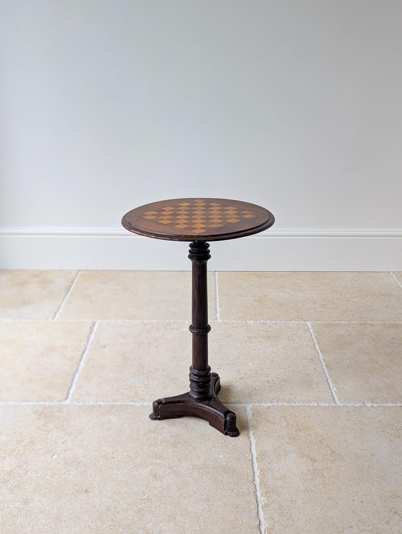 Antique Victorian Mahogany Games Table with Inlaid Chess Board c.1890 (1 of 14)