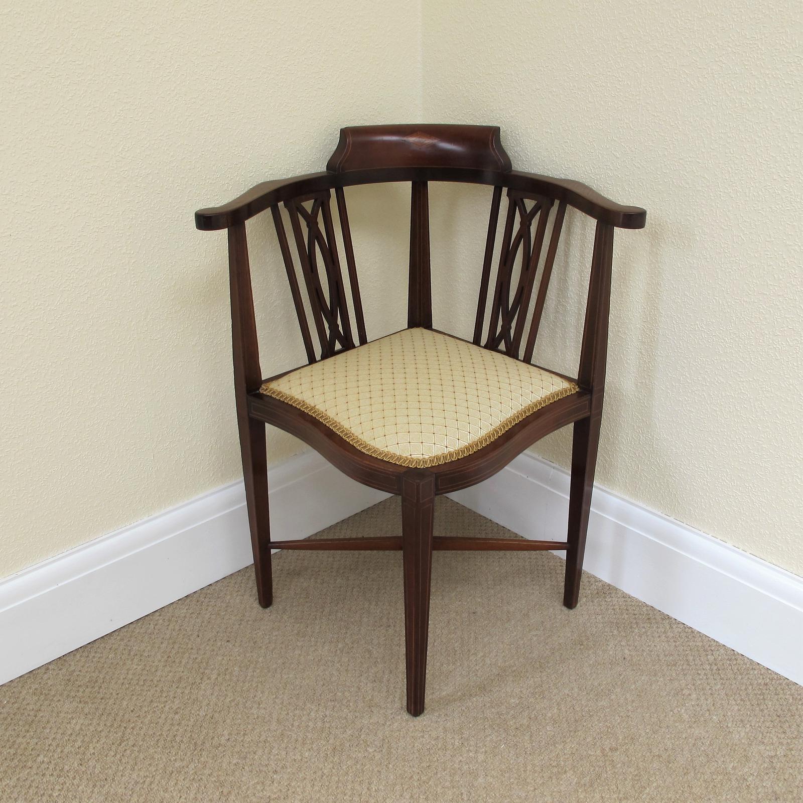 Mahogany Edwardian Corner Chair (1 of 4)
