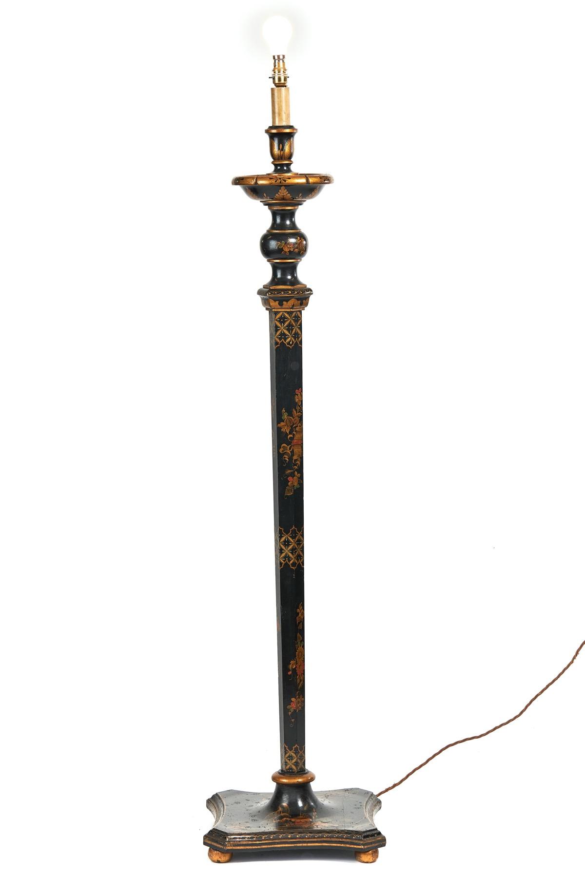 Chinoiserie Decorated Standard Lamp c.1930 [a] (1 of 9)