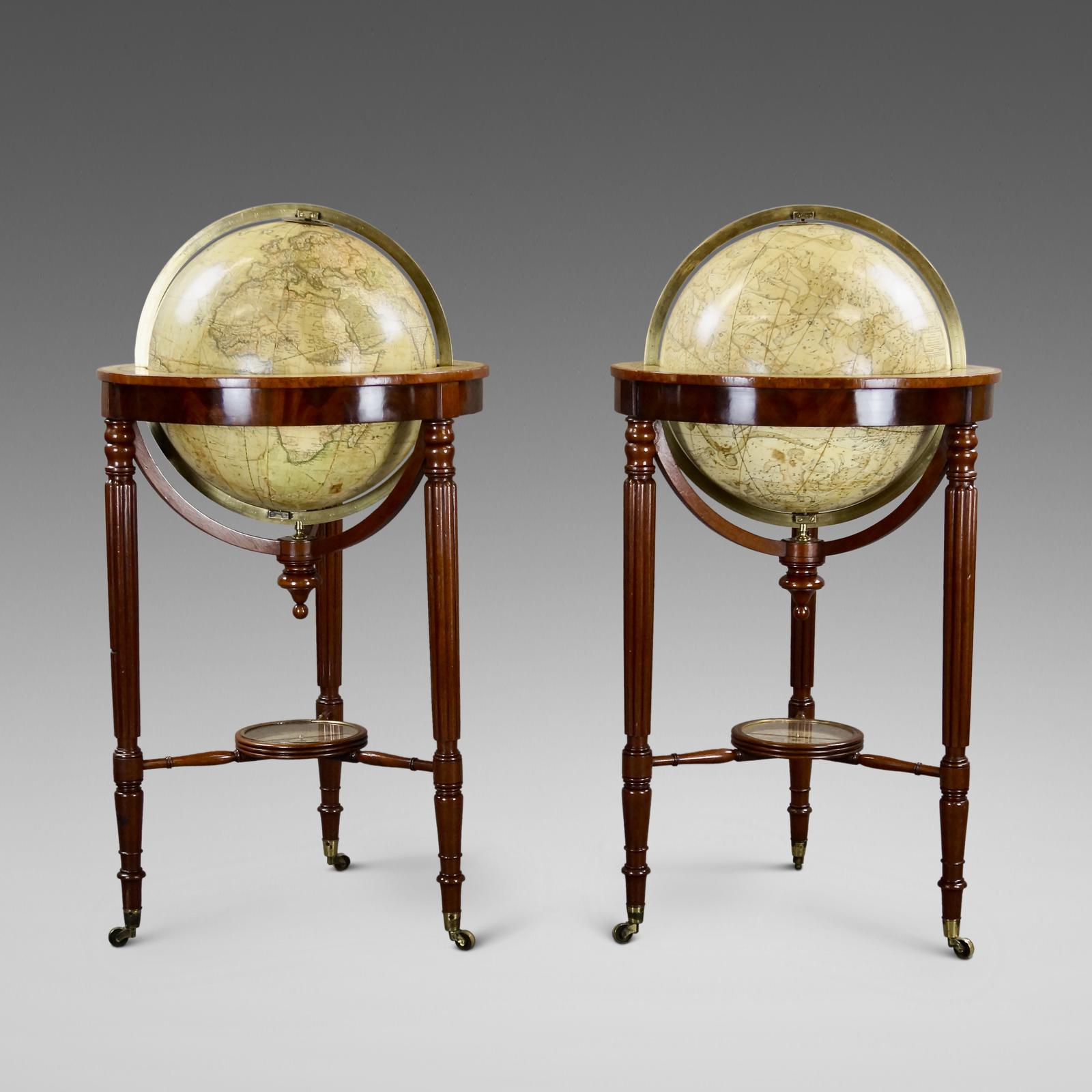 Pair of 15" Library Globes by G & J Cary (1 of 4) Pair of 15" Library Globes by G & J Cary (1 of 4)