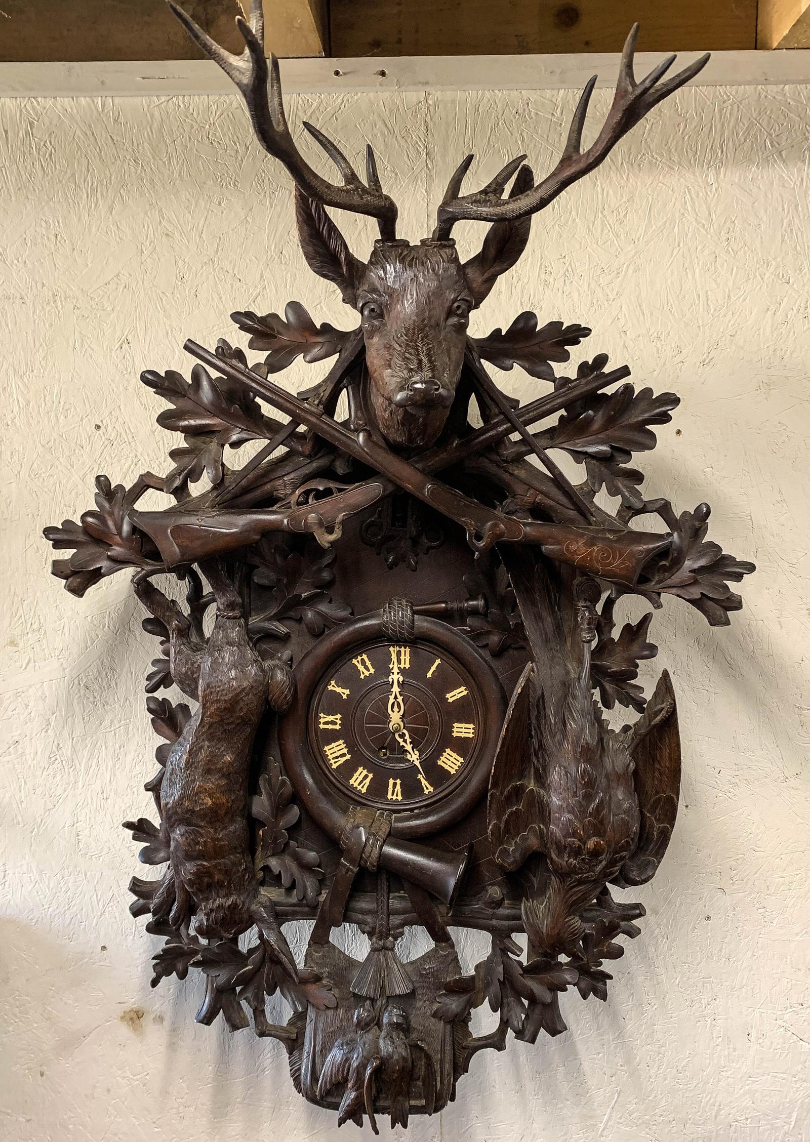 A Fabulous Massive Black Forest Wall Clock (1 of 11) A Fabulous Massive Black Forest Wall Clock (1 of 11)