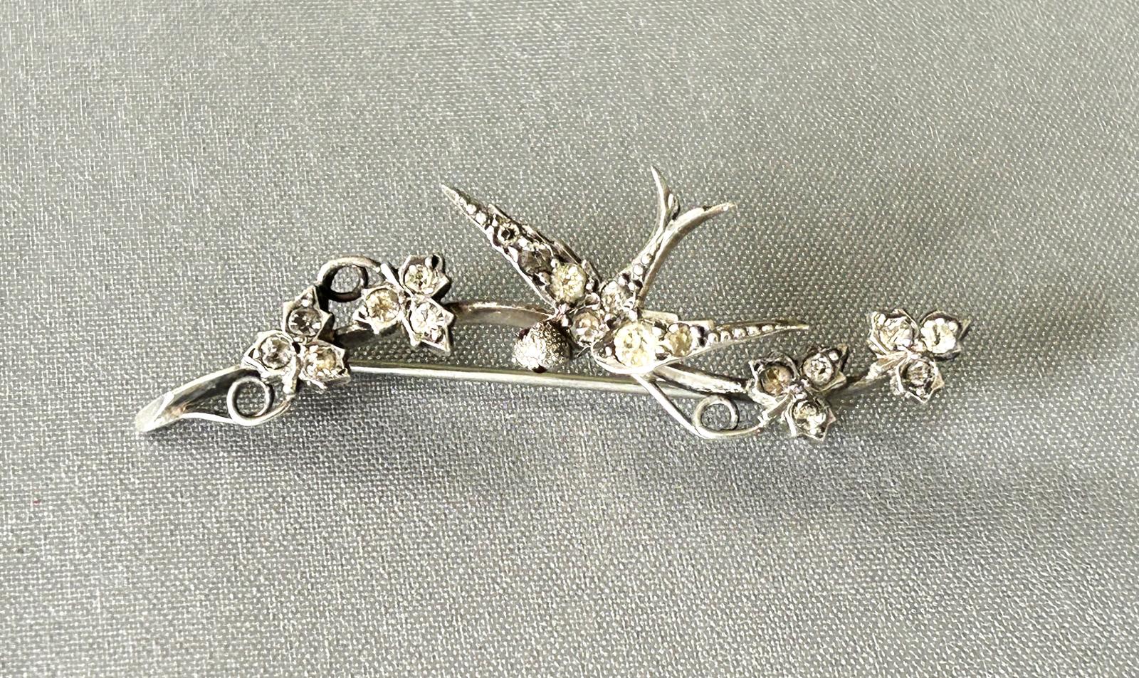 Edwardian Silver & Paste Swallow Brooch (1 of 5) Edwardian Silver & Paste Swallow Brooch (1 of 5)