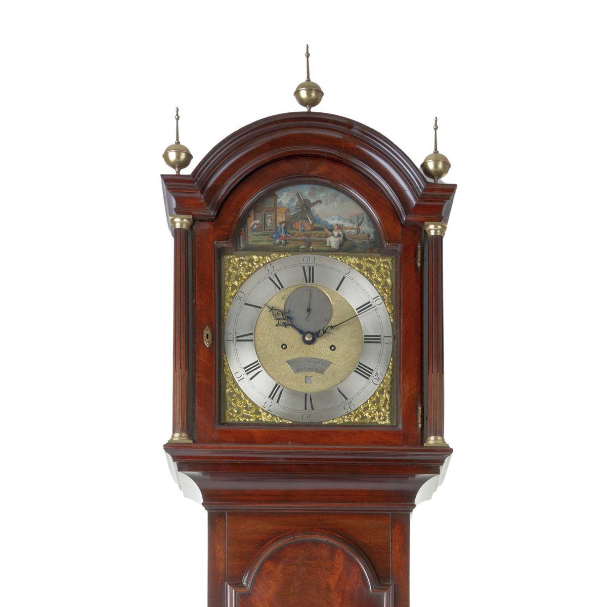 Mahogany Automata Longcase Clock - John Thompson of London (1 of 3)
