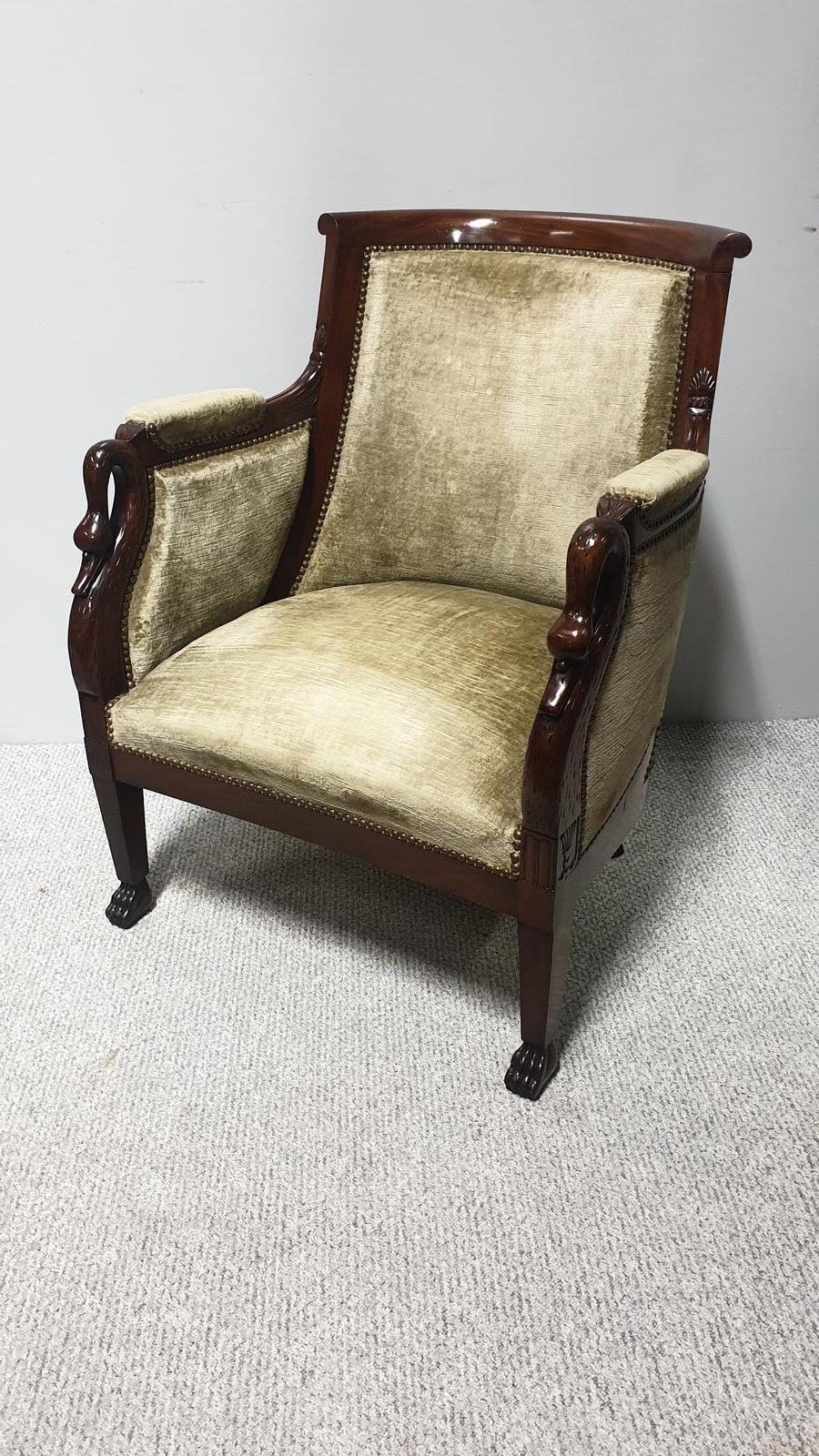 Fabulous French Mahogany Library Chair (1 of 1)