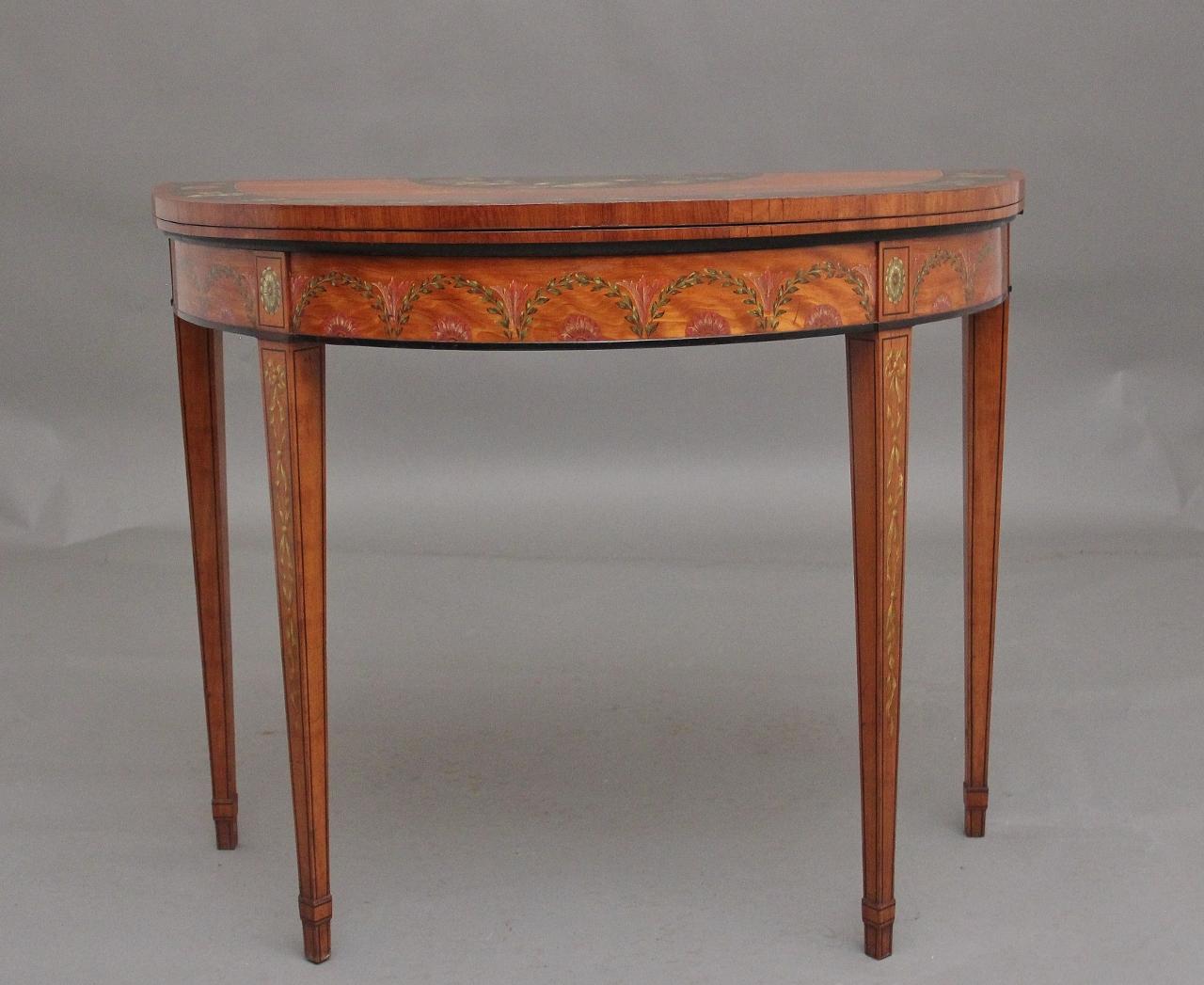 Early 19th Century Painted Satinwood Card Table (1 of 11)