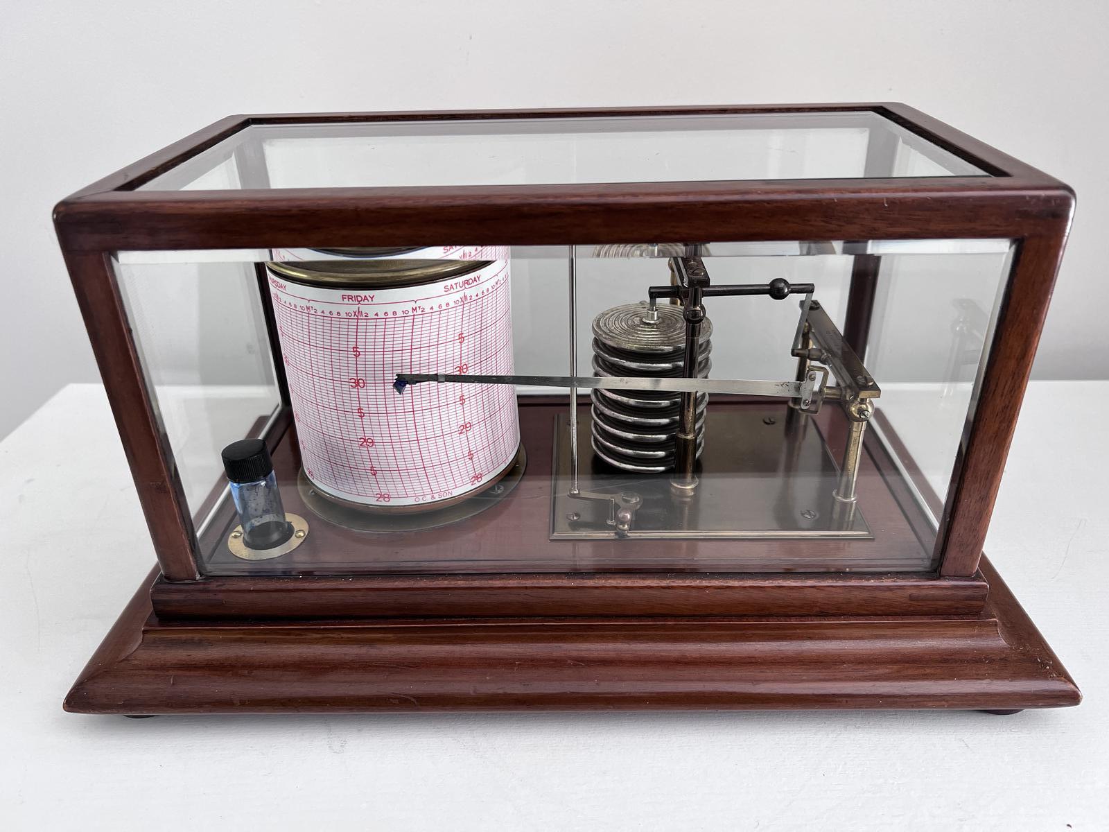 Mahogany Barograph, Melton Mowbray (1 of 4)