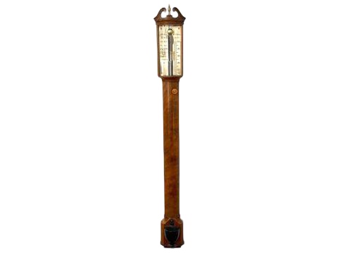 Bowed Satinwood Stick Barometer (1 of 11) Bowed Satinwood Stick Barometer (1 of 11)