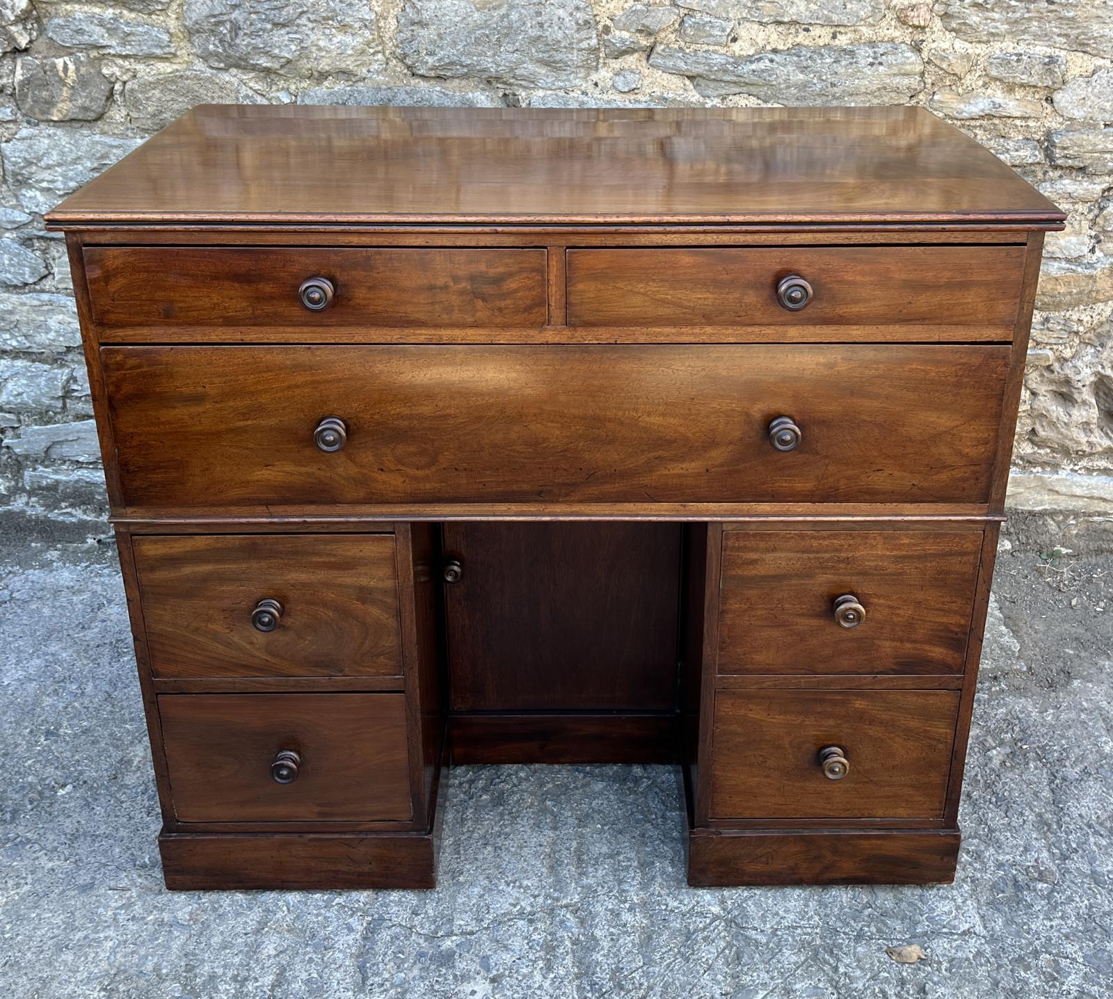 Victorian Mahogany Naval Two Part Kneehole Captains Desk (1 of 18) Victorian Mahogany Naval Two Part Kneehole Captains Desk (1 of 18)