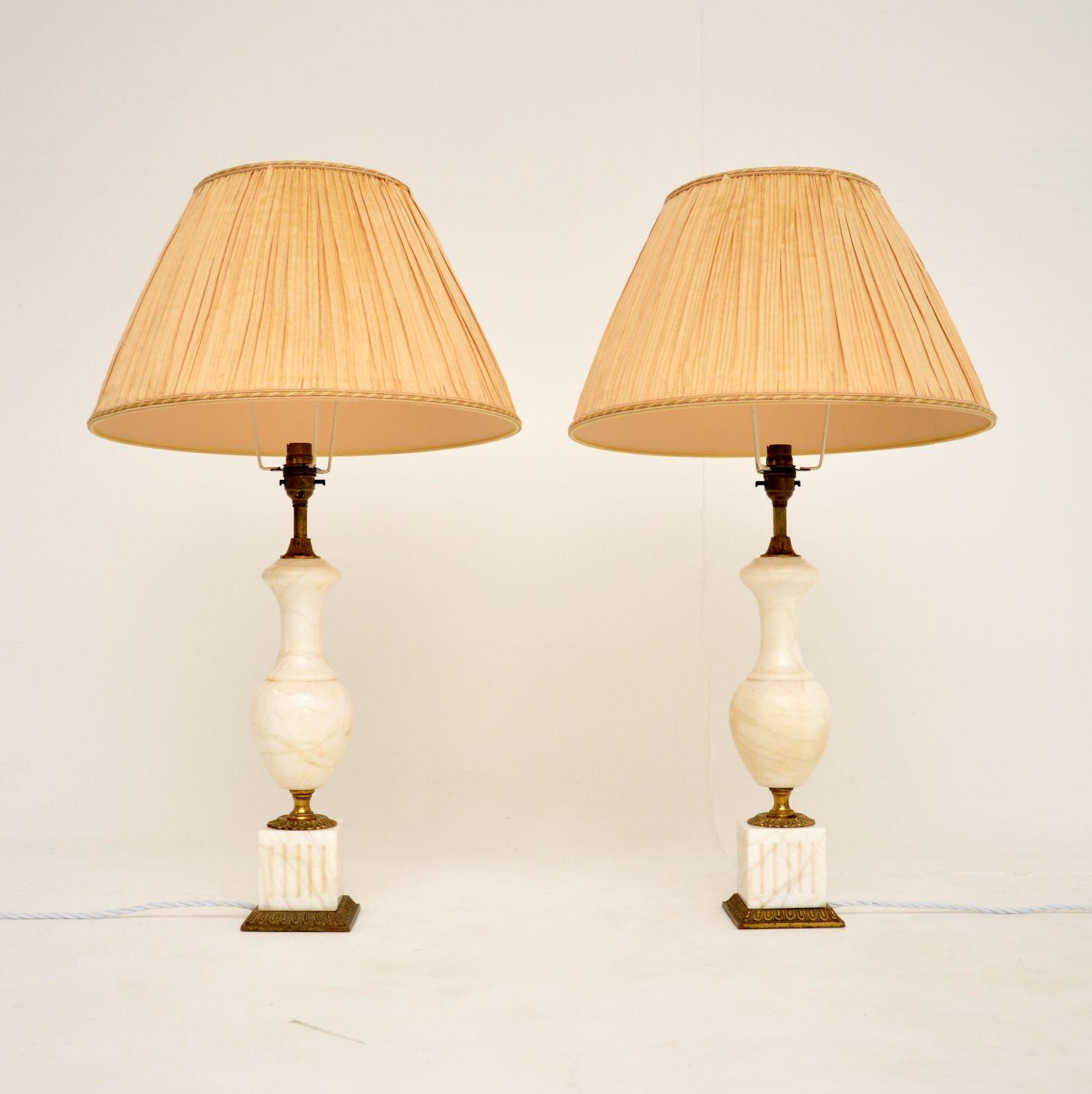 Pair of Italian Alabaster Table Lamps (1 of 9) Pair of Italian Alabaster Table Lamps (1 of 9)