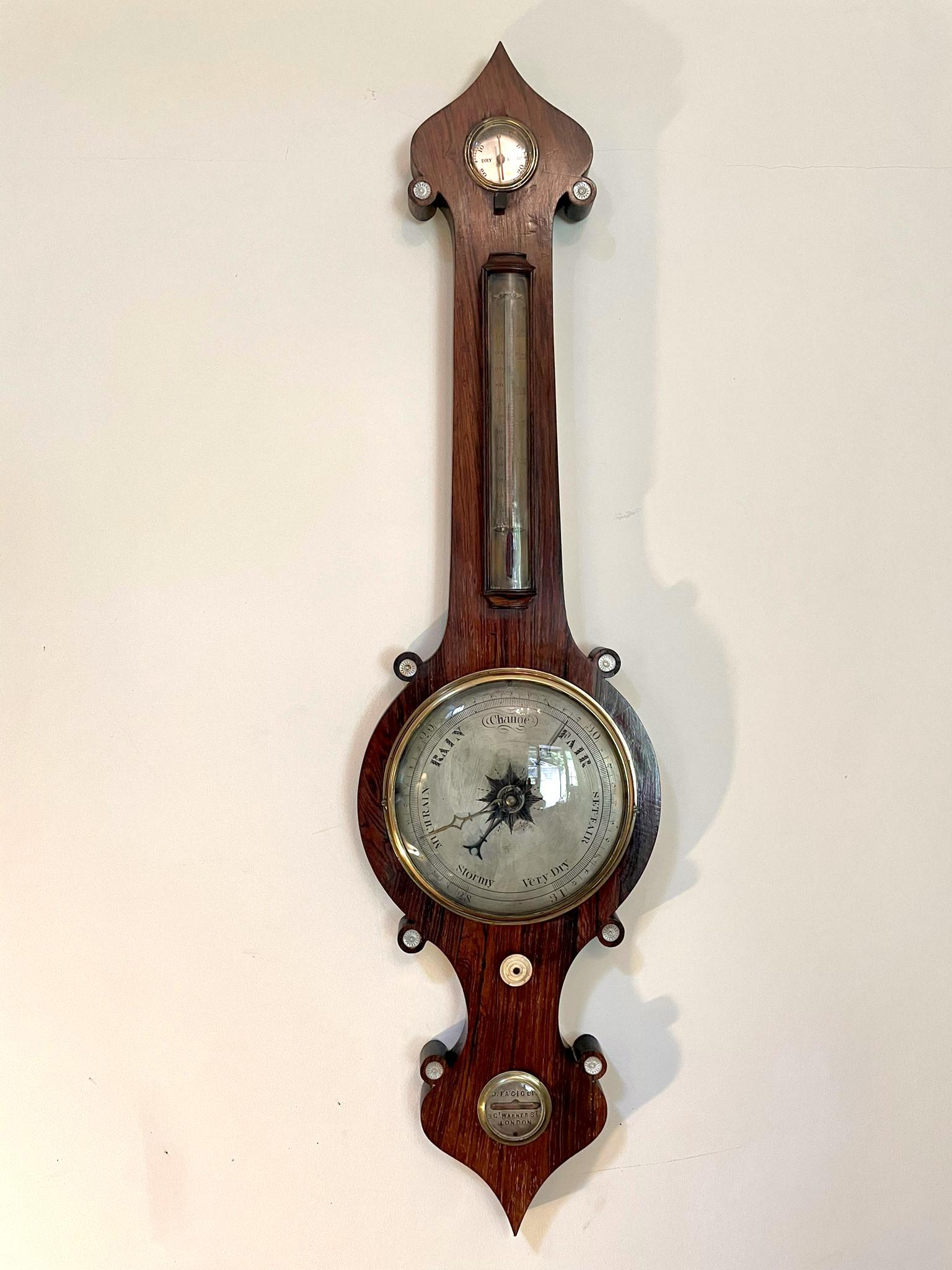 Antique Rosewood Banjo Barometer (1 of 7) Antique Rosewood Banjo Barometer (1 of 7)