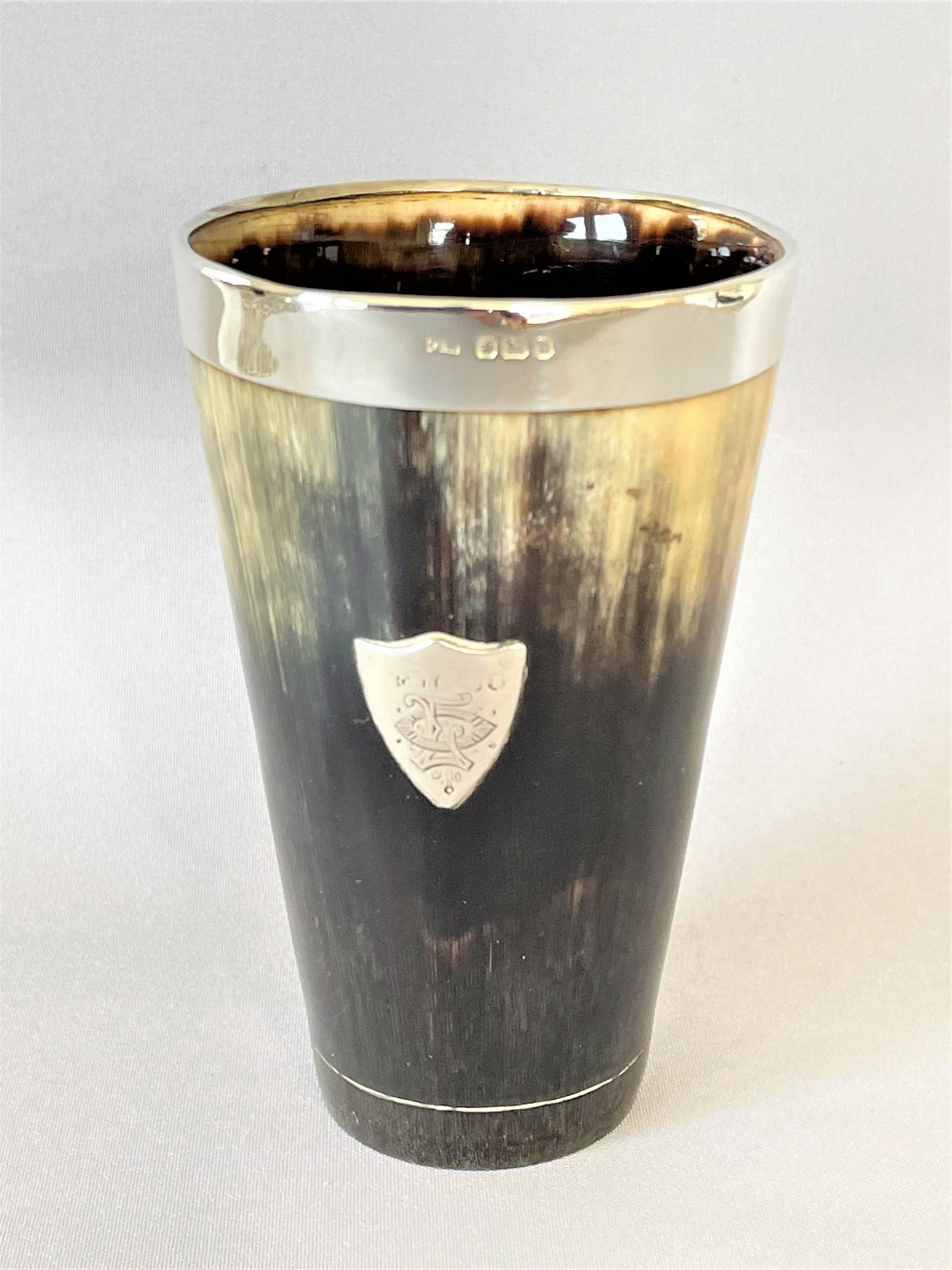 Charming Silver Mounted Victorian Horn Beaker (1 of 4) Charming Silver Mounted Victorian Horn Beaker (1 of 4)