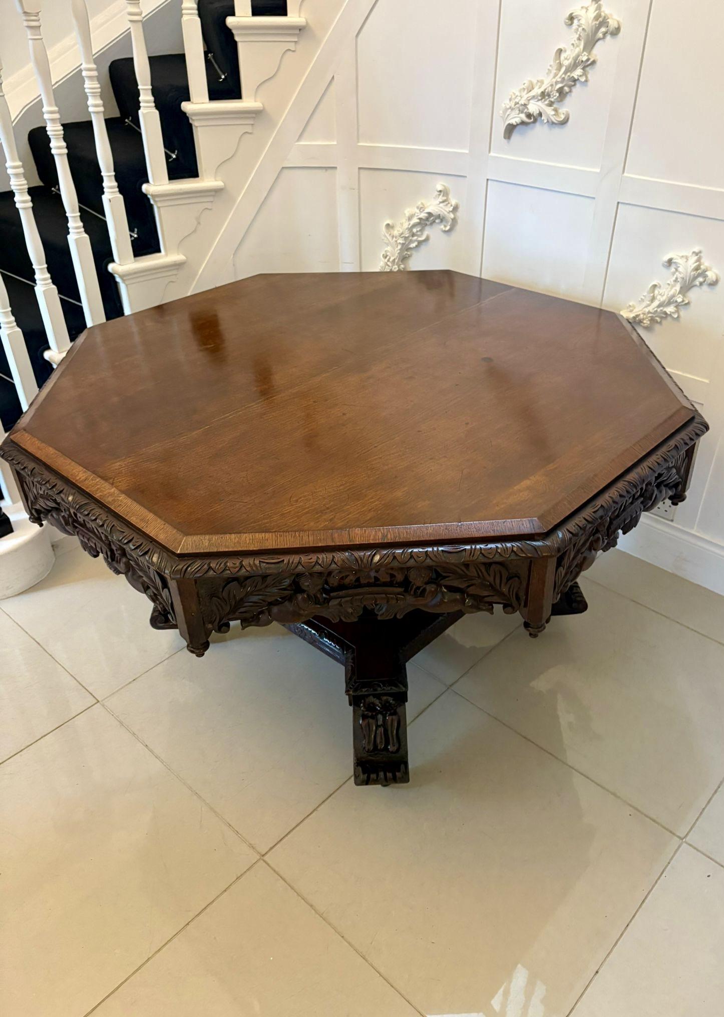 Superb Quality Large Antique Victorian Carved Oak Centre/dining Table (1 of 16) Superb Quality Large Antique Victorian Carved Oak Centre/dining Table (1 of 16)