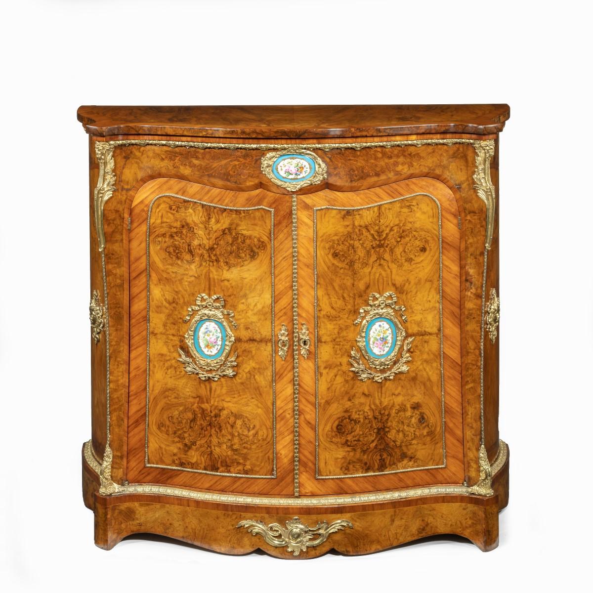 Mid Victorian Kingwood Serpentine Cabinet (1 of 7)