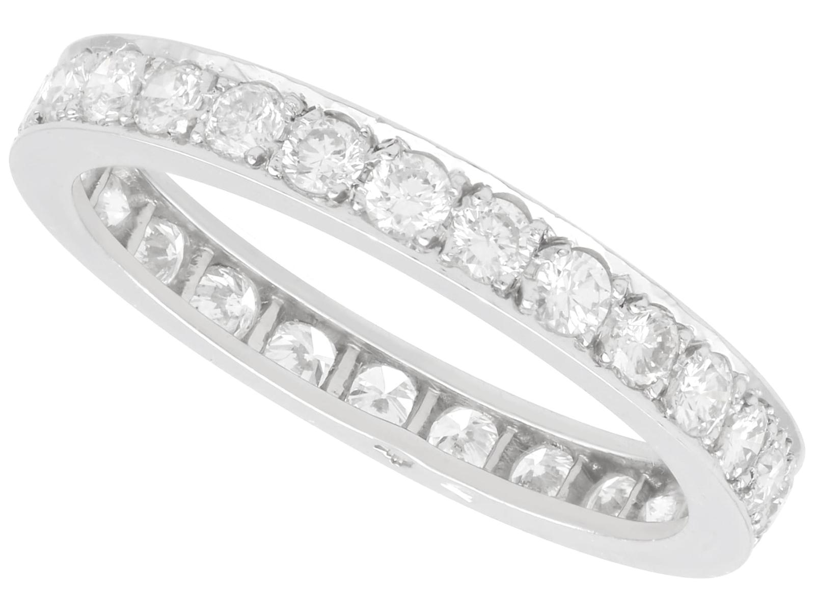 1.10ct Diamond & Platinum Eternity Ring c.1935 (1 of 11)