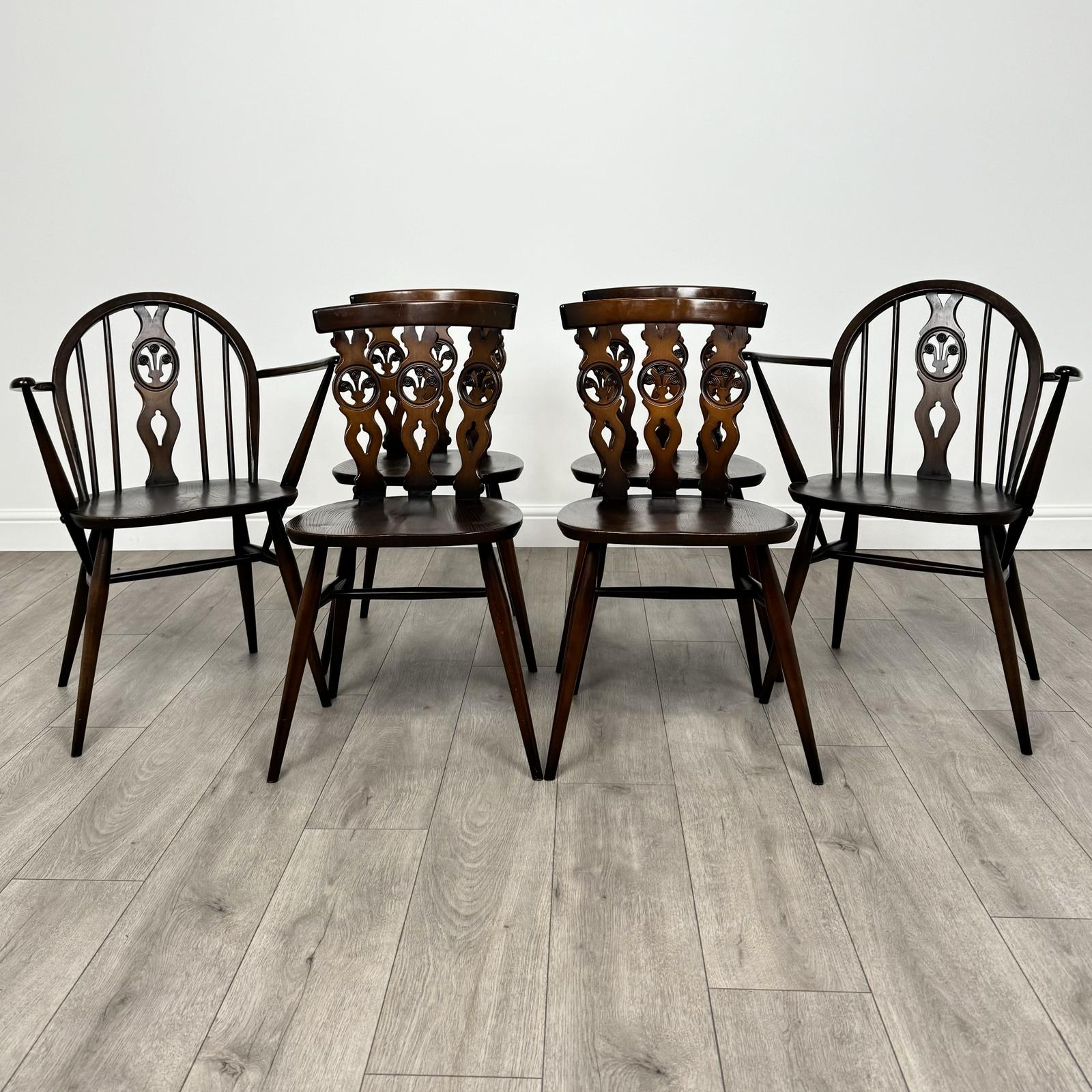 Vintage 20th Century Set of 6 Ercol Dining Chairs in Elm (1 of 10) Vintage 20th Century Set of 6 Ercol Dining Chairs in Elm (1 of 10)