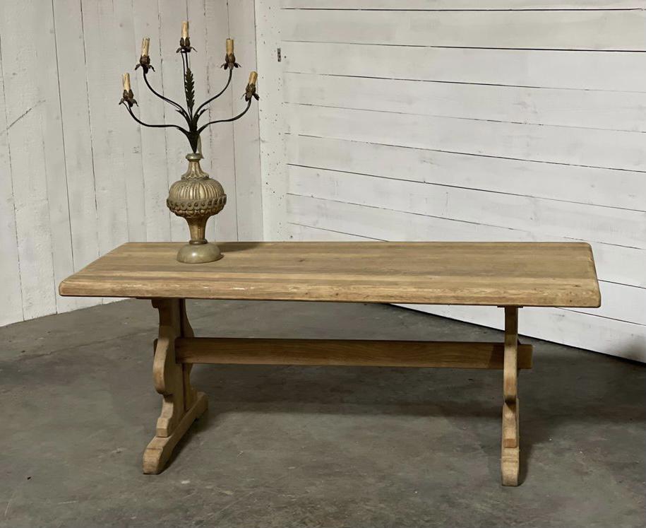 French Oak Trestle Farmhouse Dining Table (1 of 1)