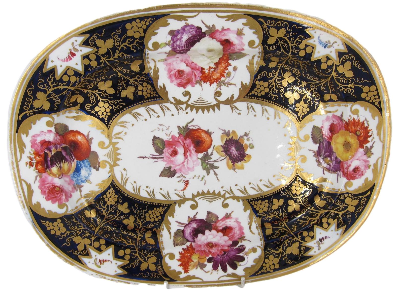 English Porcelain Hand Painted Floral 14.75" Platter (1 of 10) English Porcelain Hand Painted Floral 14.75" Platter (1 of 10)