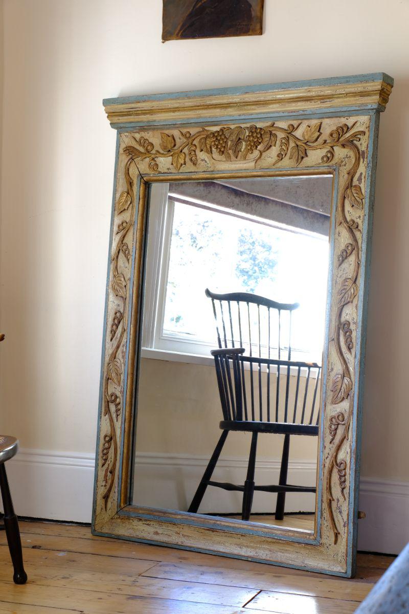 French Carved & Painted Pier Mirror (1 of 12) French Carved & Painted Pier Mirror (1 of 12)