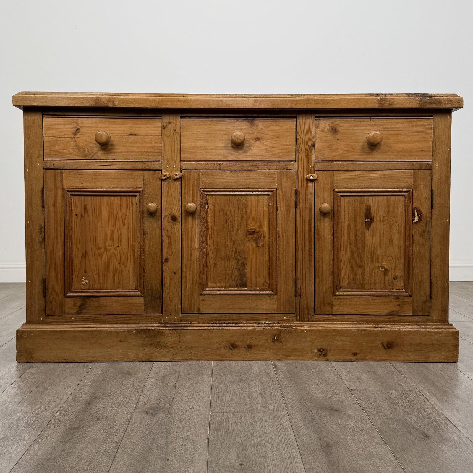 Vintage Rustic Pine Sideboard | Three Over Three | AF-6692 (1 of 12) Vintage Rustic Pine Sideboard | Three Over Three | AF-6692 (1 of 12)