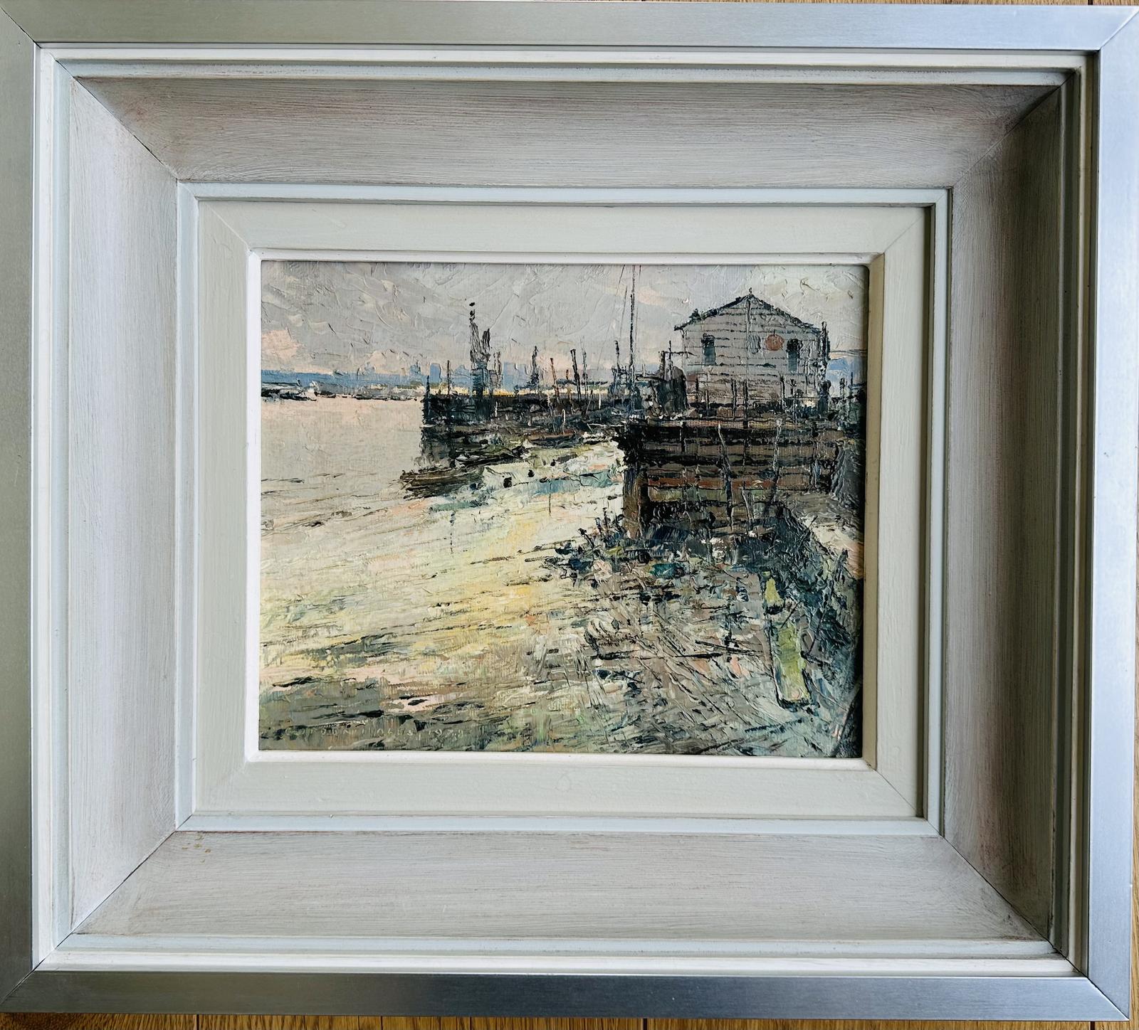 Original Oil on Board ‘Greenwich Shoreline’ by Gordon Hales (1916-1997) Exh. 1982 RSMA (1 of 4) Original Oil on Board ‘Greenwich Shoreline’ by Gordon Hales (1916-1997) Exh. 1982 RSMA (1 of 4)