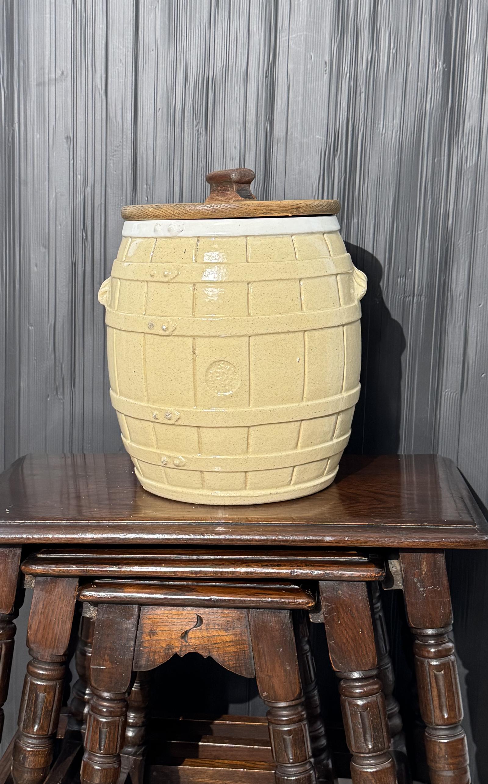 Antique Glazed Kitchen Barrel (1 of 9) Antique Glazed Kitchen Barrel (1 of 9)