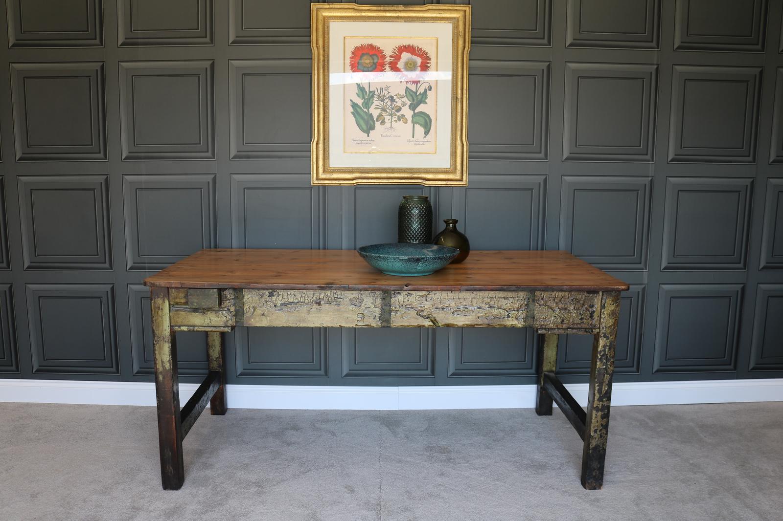 Rustic Green Farmhouse Table (1 of 21)