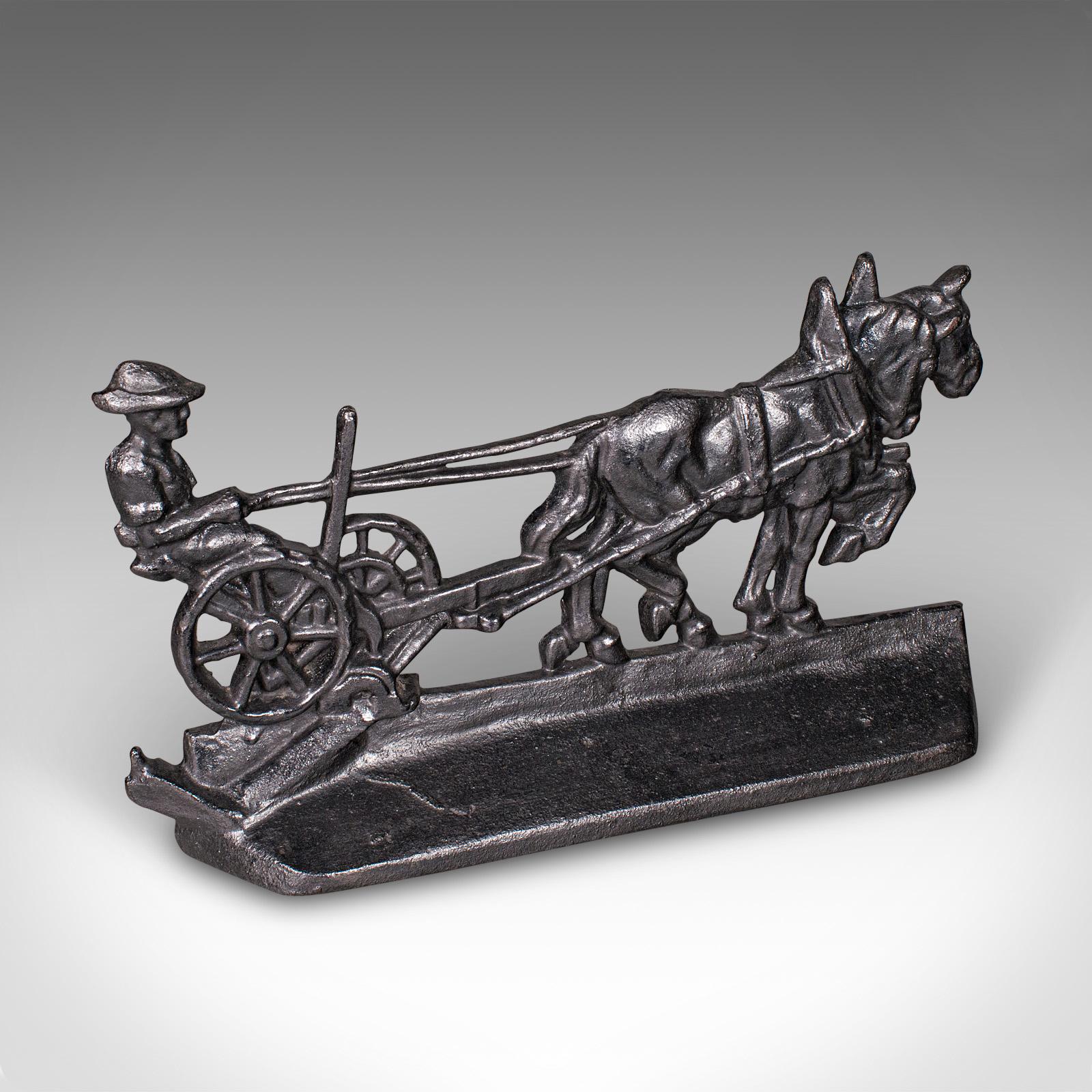 Antique Ploughman Doorstop, English, Cast Iron, Farmhouse Door Keeper, Victorian (1 of 9)