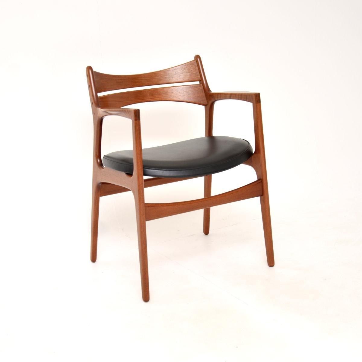 Danish Vintage Teak Carver Desk Chair / Armchair by Erik Buch (1 of 12)