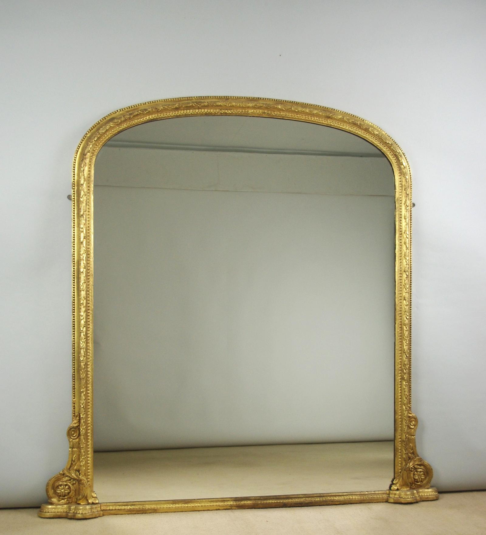 Victorian Gilt Arch Top Overmantle Mirror (1 of 8)