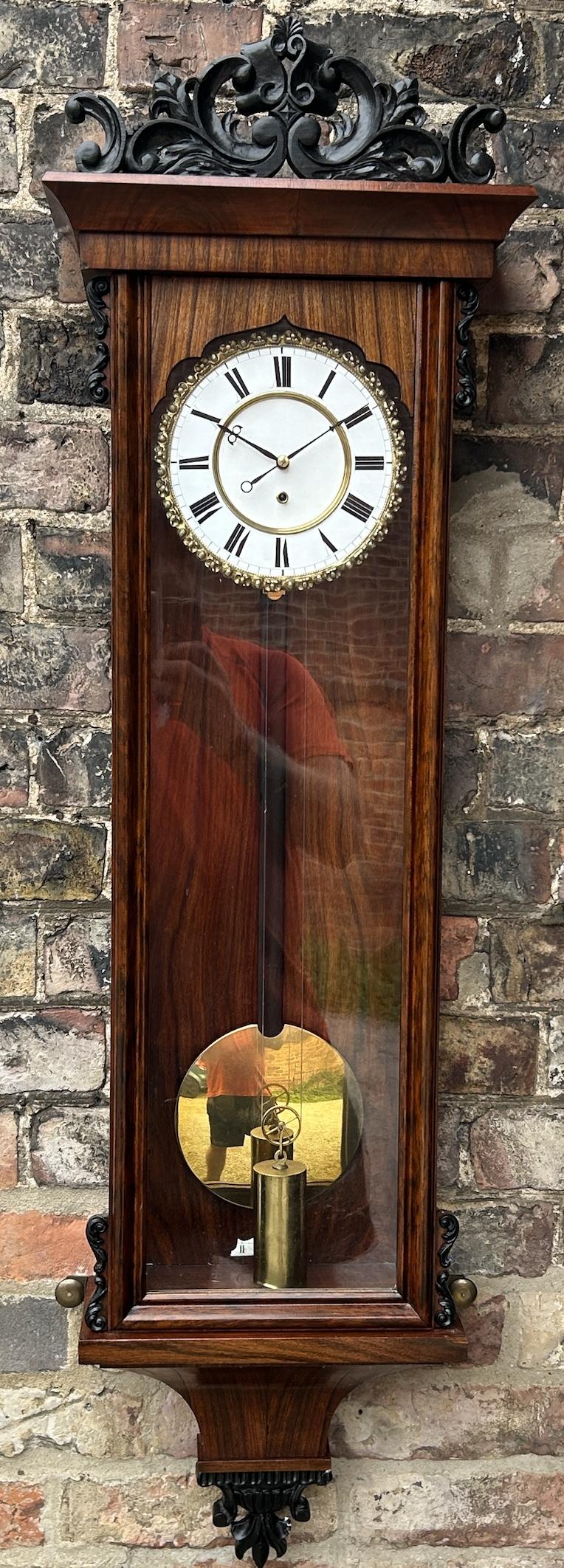 Stunning Biedermeier Vienna Regulator Wall Clock – Ca 1880 (1 of 15)