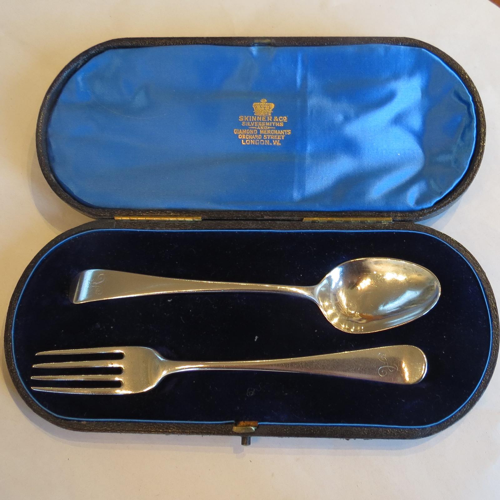 Georgian Silver Fork & Spoon Christening Set - Cased (1 of 5)