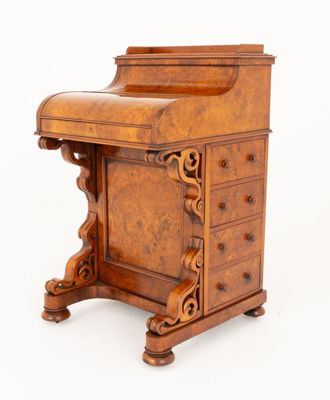 Burr Walnut Pop Up Davenport (1 of 13)