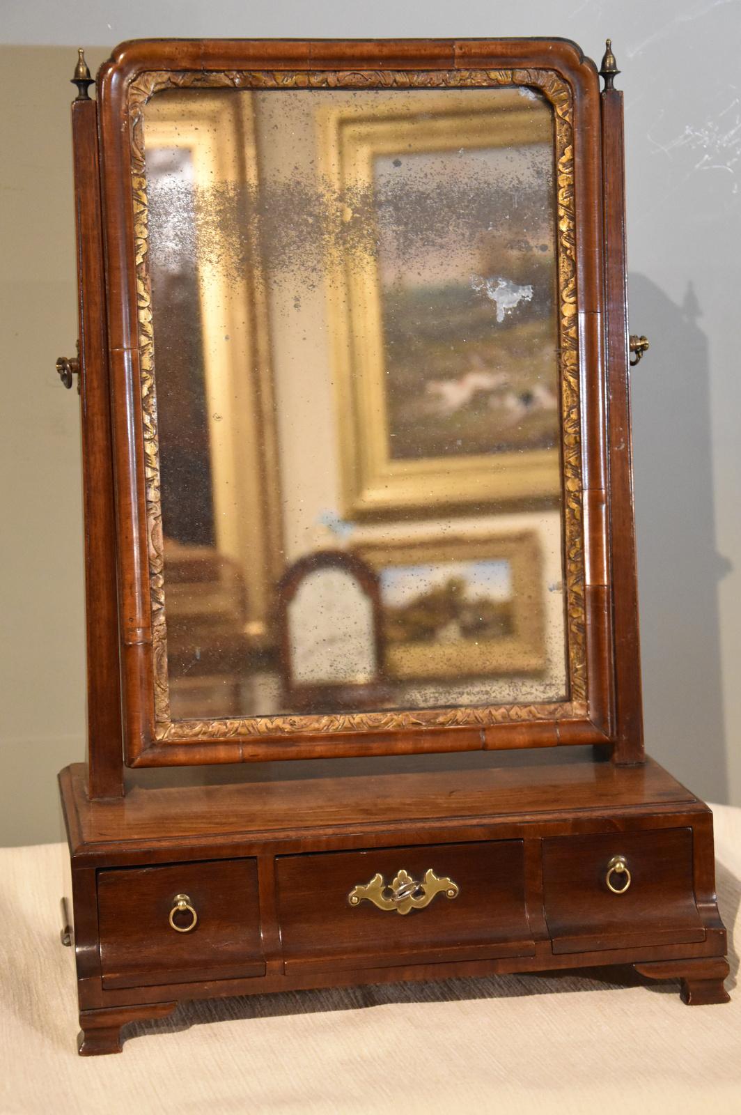 18th Century Mahogany Box Dressing Table Mirror (1 of 4)