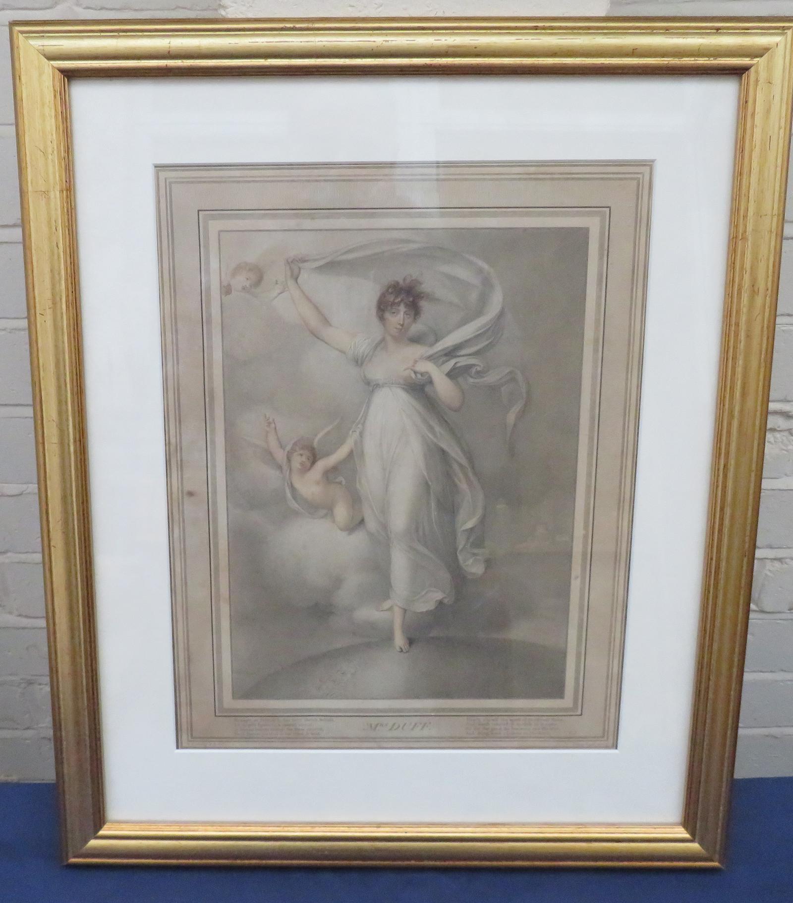 1807 Stipple Engraving after Richard Cosway Aquatint Mrs Duff (1 of 4) 1807 Stipple Engraving after Richard Cosway Aquatint Mrs Duff (1 of 4)