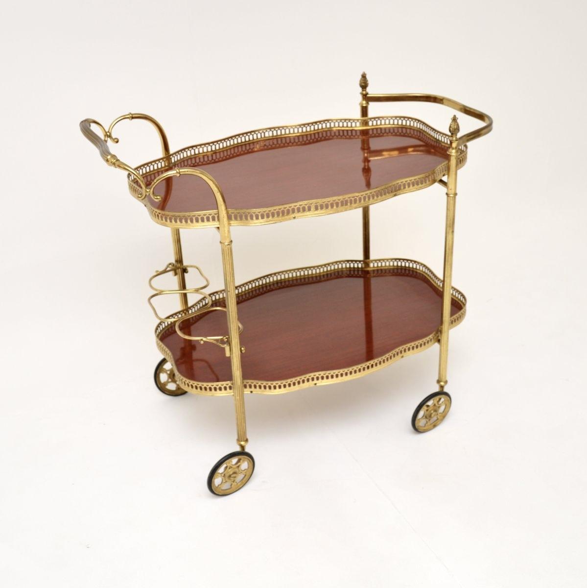 Vintage French Brass & Mahogany Drinks Trolley (1 of 12) Vintage French Brass & Mahogany Drinks Trolley (1 of 12)