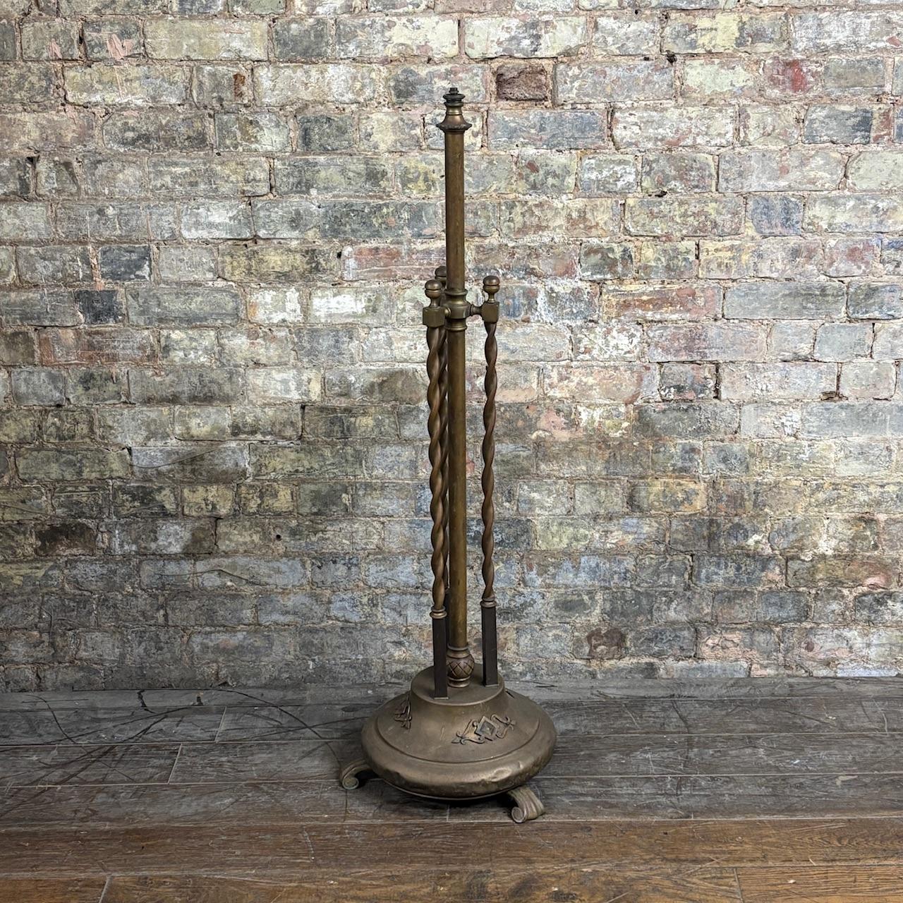 Antique Brass Floor Lamp Stand (1 of 5)