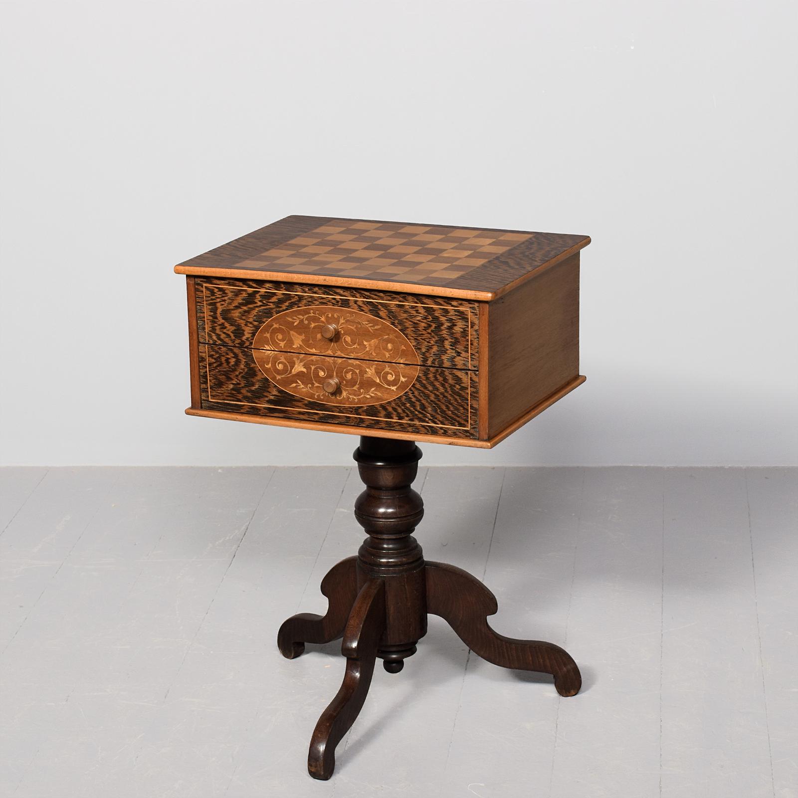 Italian Inlaid Games Table with Drawers (1 of 8) Italian Inlaid Games Table with Drawers (1 of 8)