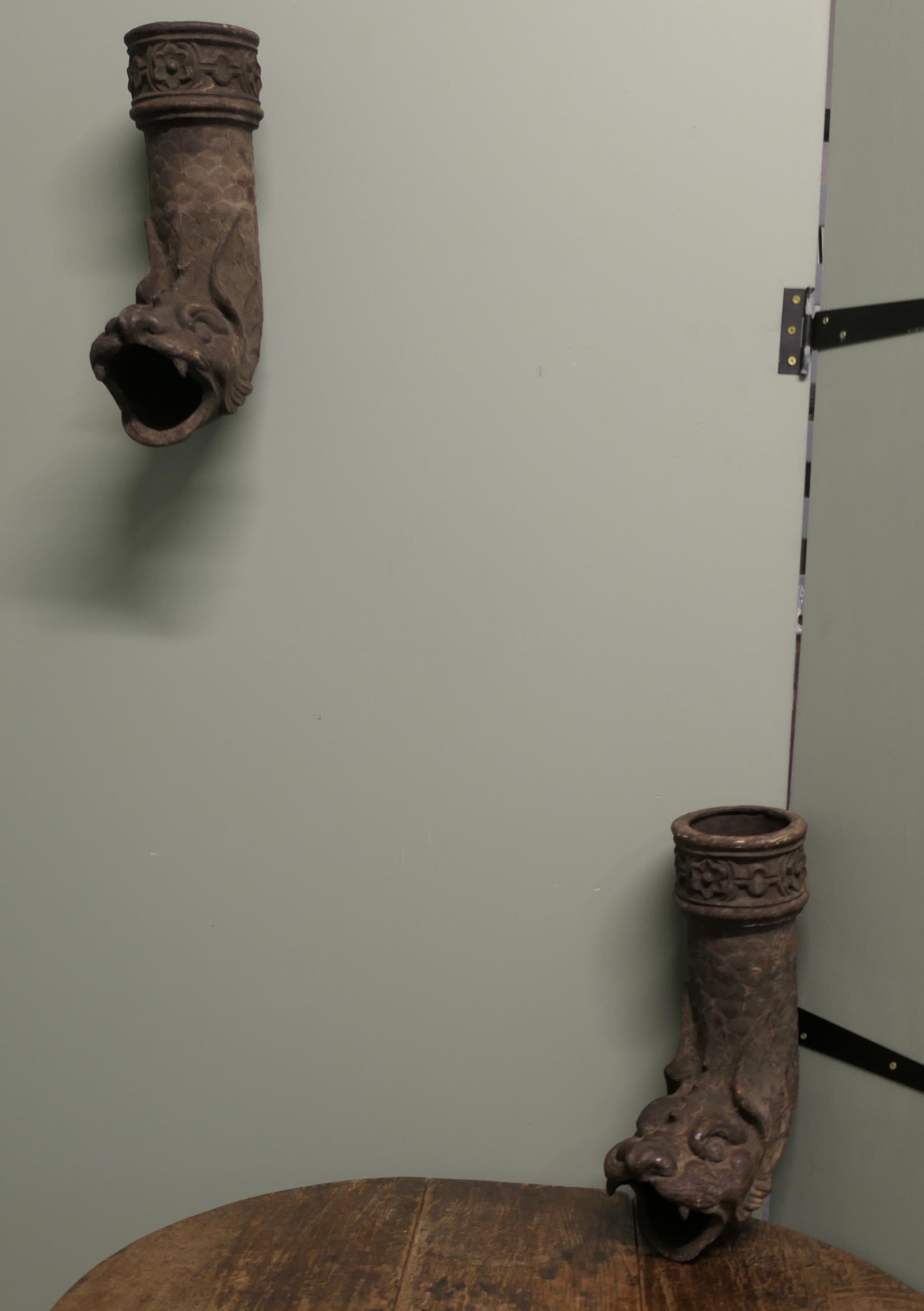 Decorative Cast Iron Dragon Drainpipe Spouts (1 of 6) Decorative Cast Iron Dragon Drainpipe Spouts (1 of 6)