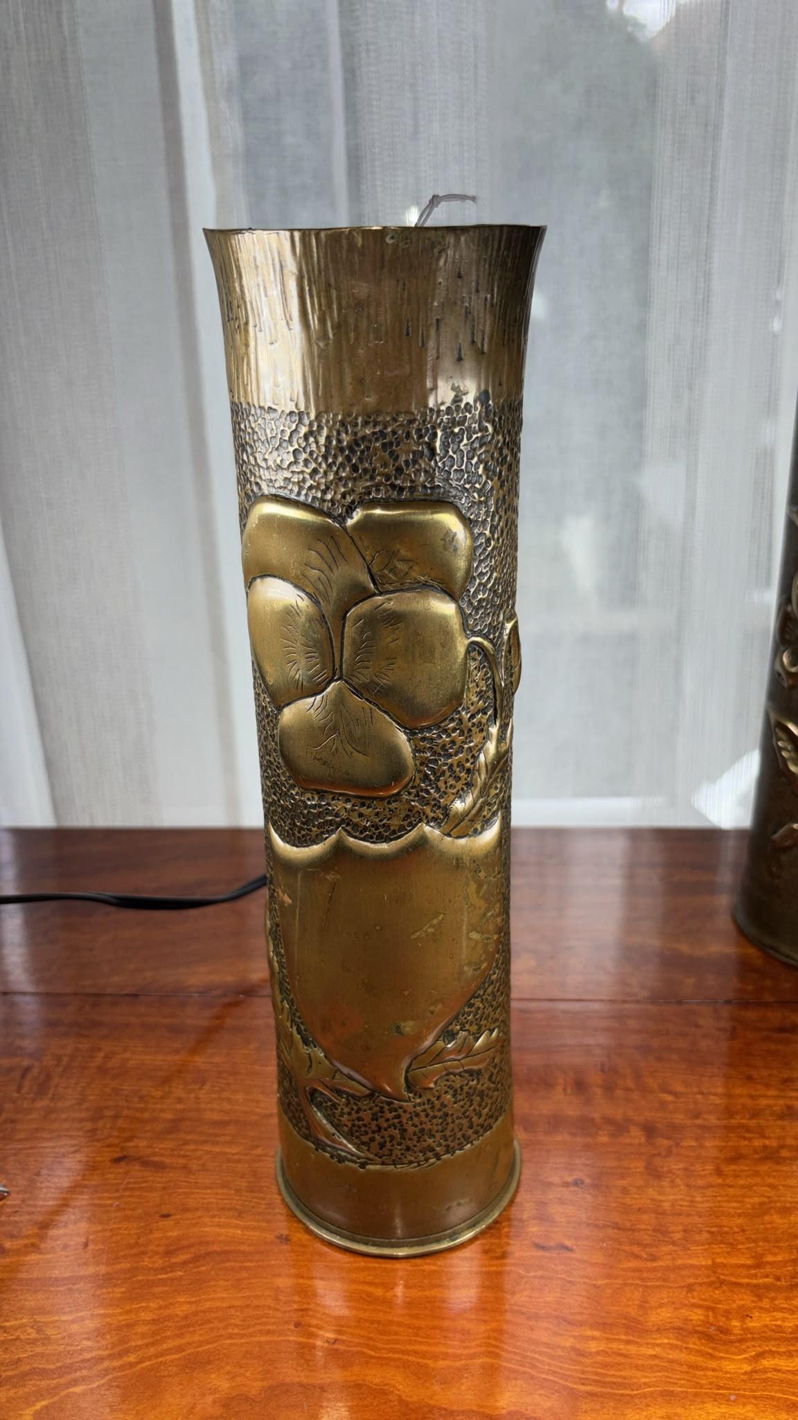 Brass Vase Created from Artillery Shell Casing (1 of 1) Brass Vase Created from Artillery Shell Casing (1 of 1)