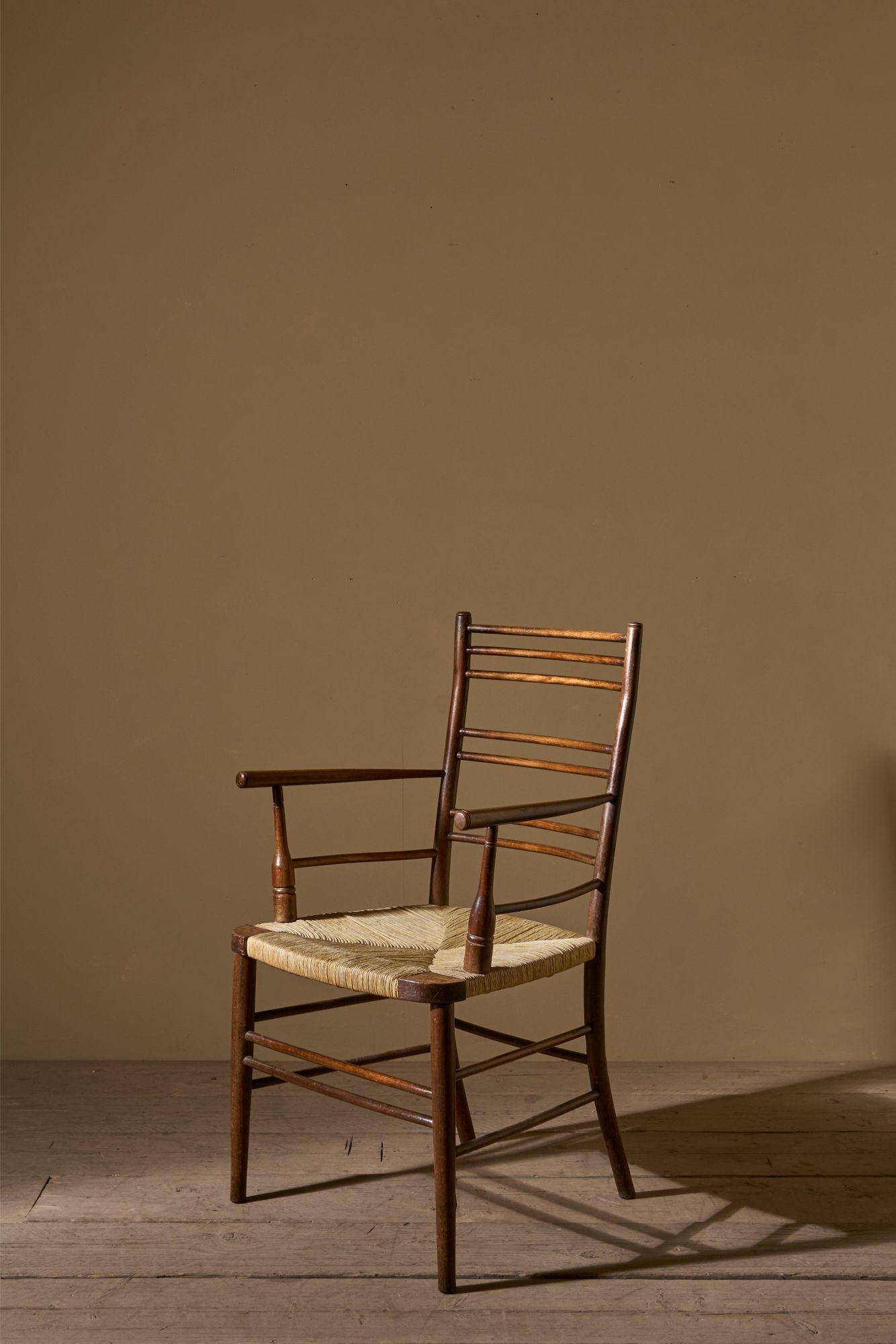 Arts & Crafts English Oak & Rush Seat Armchair (1 of 8) Arts & Crafts English Oak & Rush Seat Armchair (1 of 8)